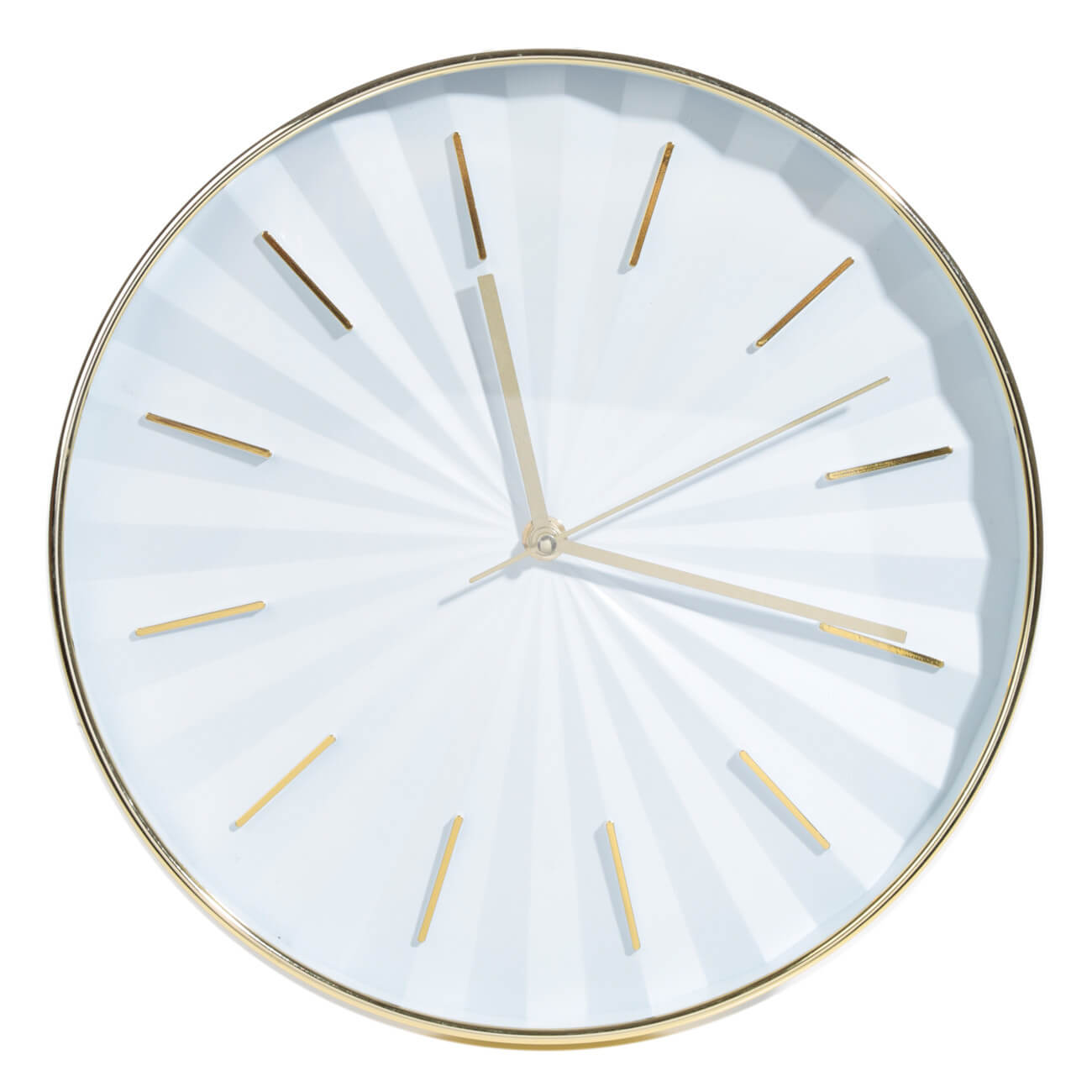 Часы настенные, 30 см, пластик, круглые, золотисто-белые, Fantastic gold часы настенные kanglijia clock серые 40х40х4 7 см