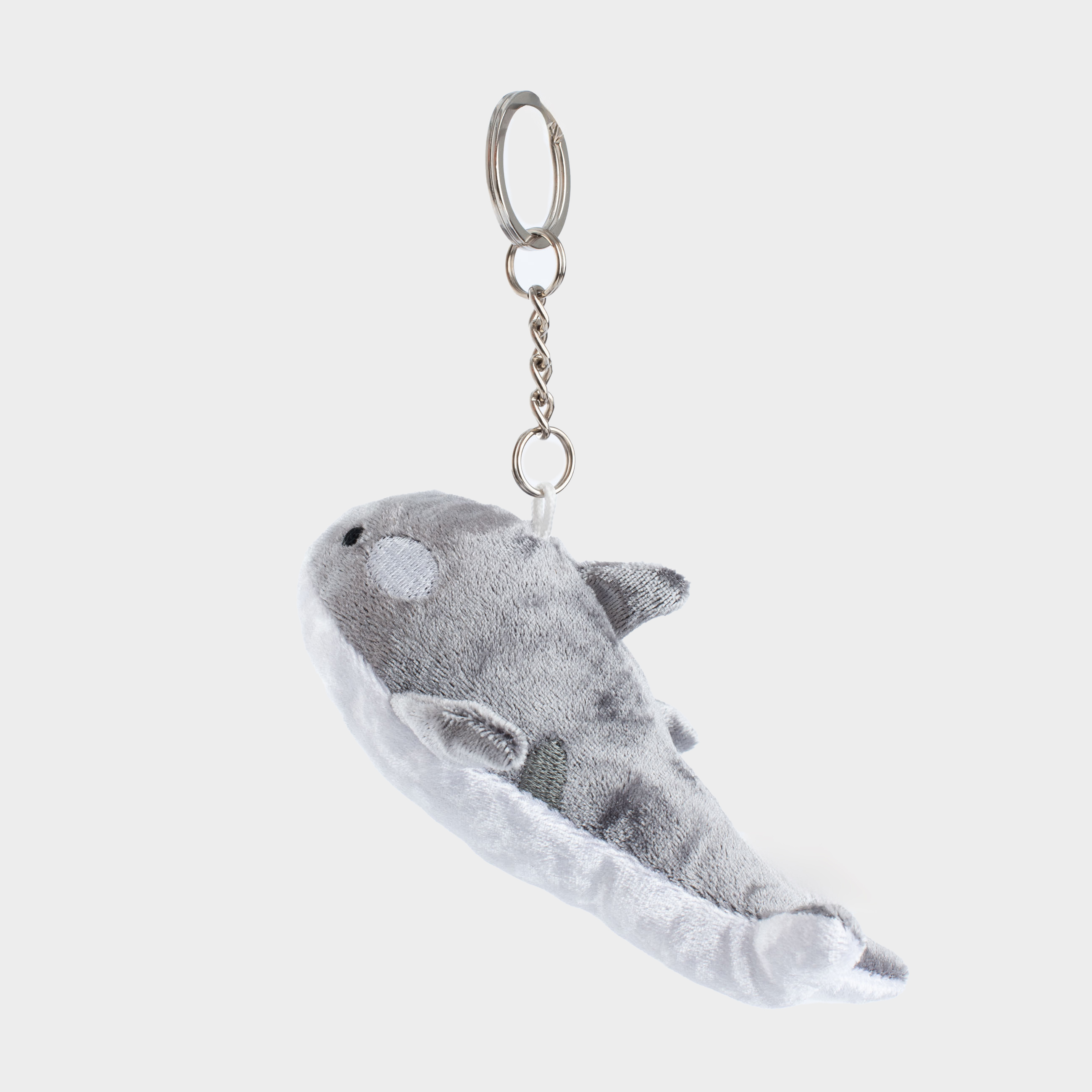Брелок, 14 см, мягкий, полиэстер/металл, бело-серый, Касатка, Aquatic animals, image-0
