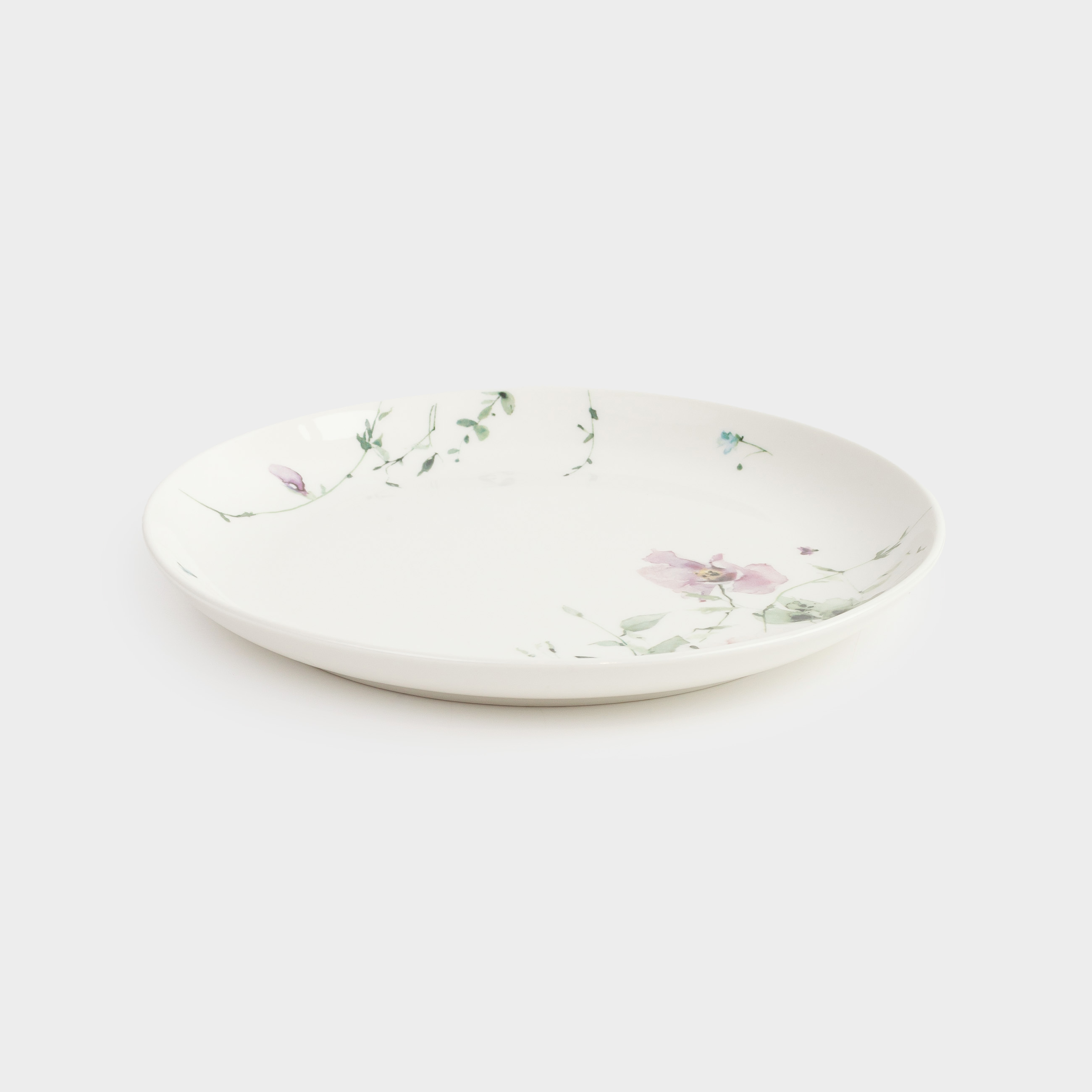 Тарелка закусочная, 21 см, 2 шт, фарфор N, белая, Сиреневые цветы, Floret, image-3