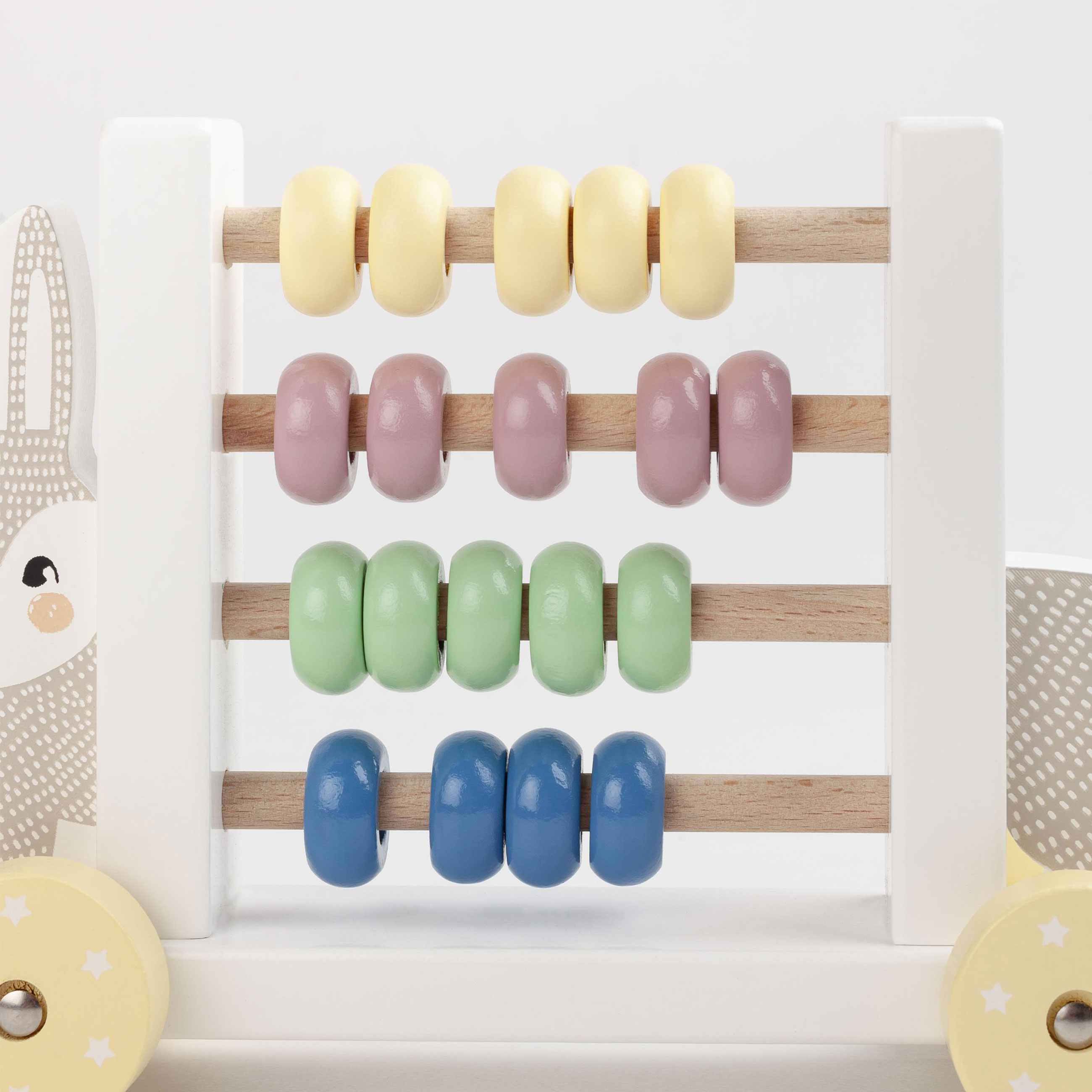 Игрушка развивающая, 20 см, дерево, Счеты на колесах, Kiddy, image-4