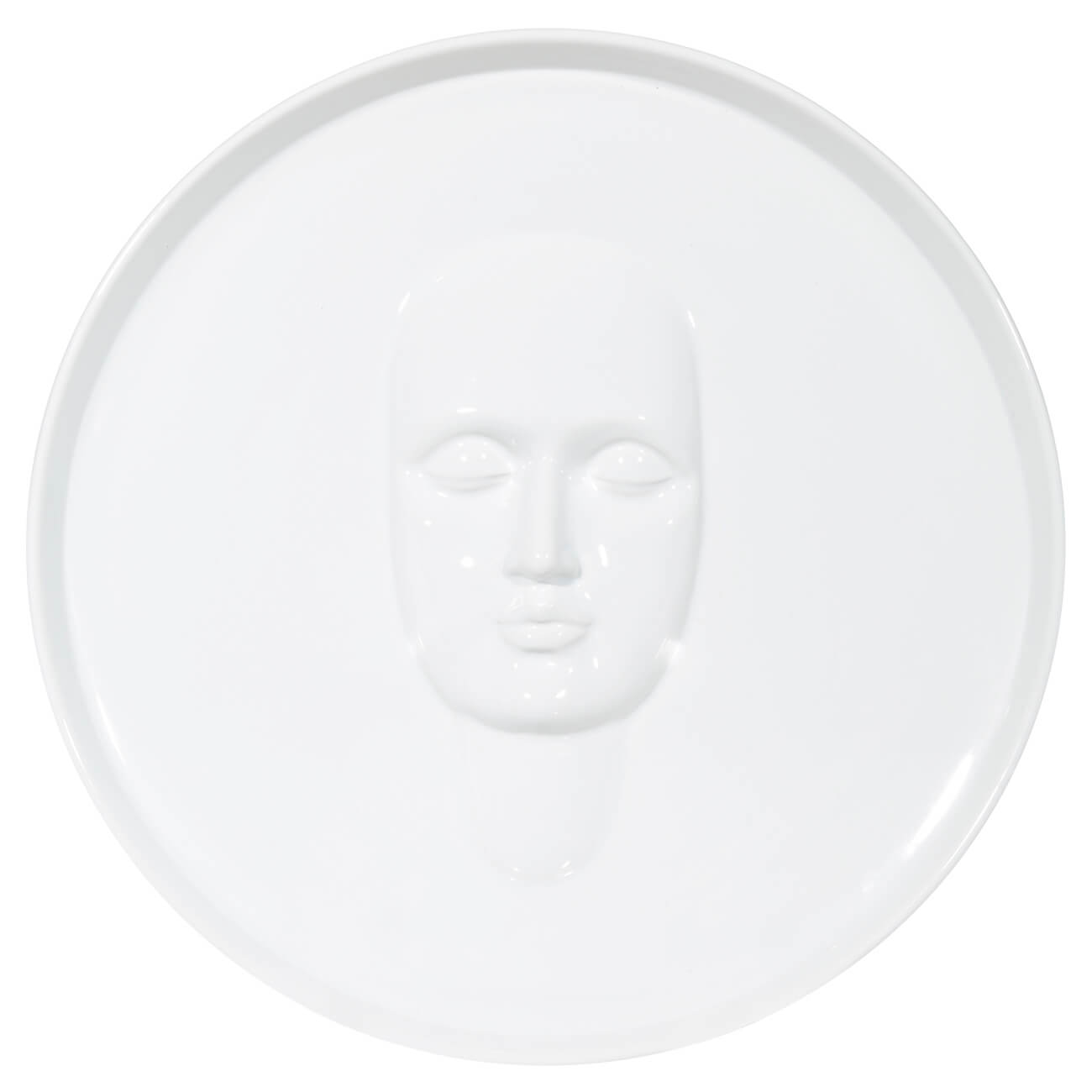 

Блюдо, 28 см, керамика, белое, Лицо, Face