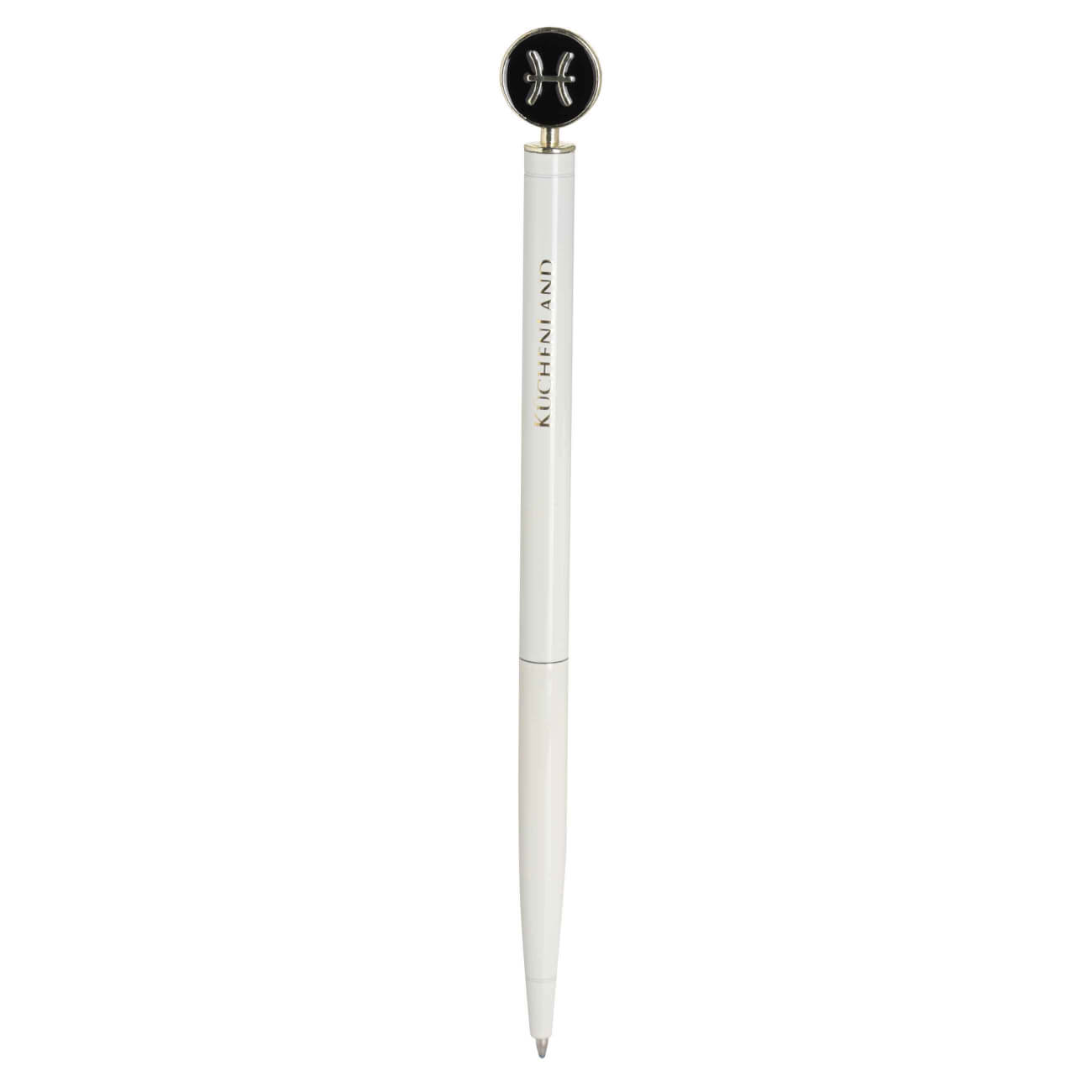 Ручка шариковая, 15 см, с фигуркой, сталь, молочно-золотистая, Рыбы, Zodiac автоматическая масляная шариковая ручка brauberg