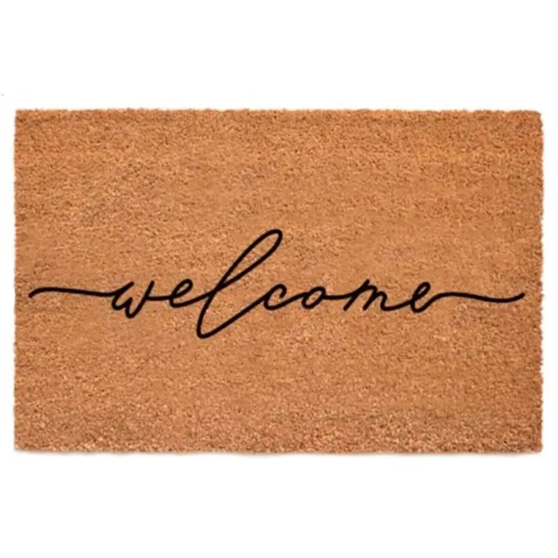 Коврик придверный, 45х75 см, кокос/пвх, коричневый, Welcome, Home deco