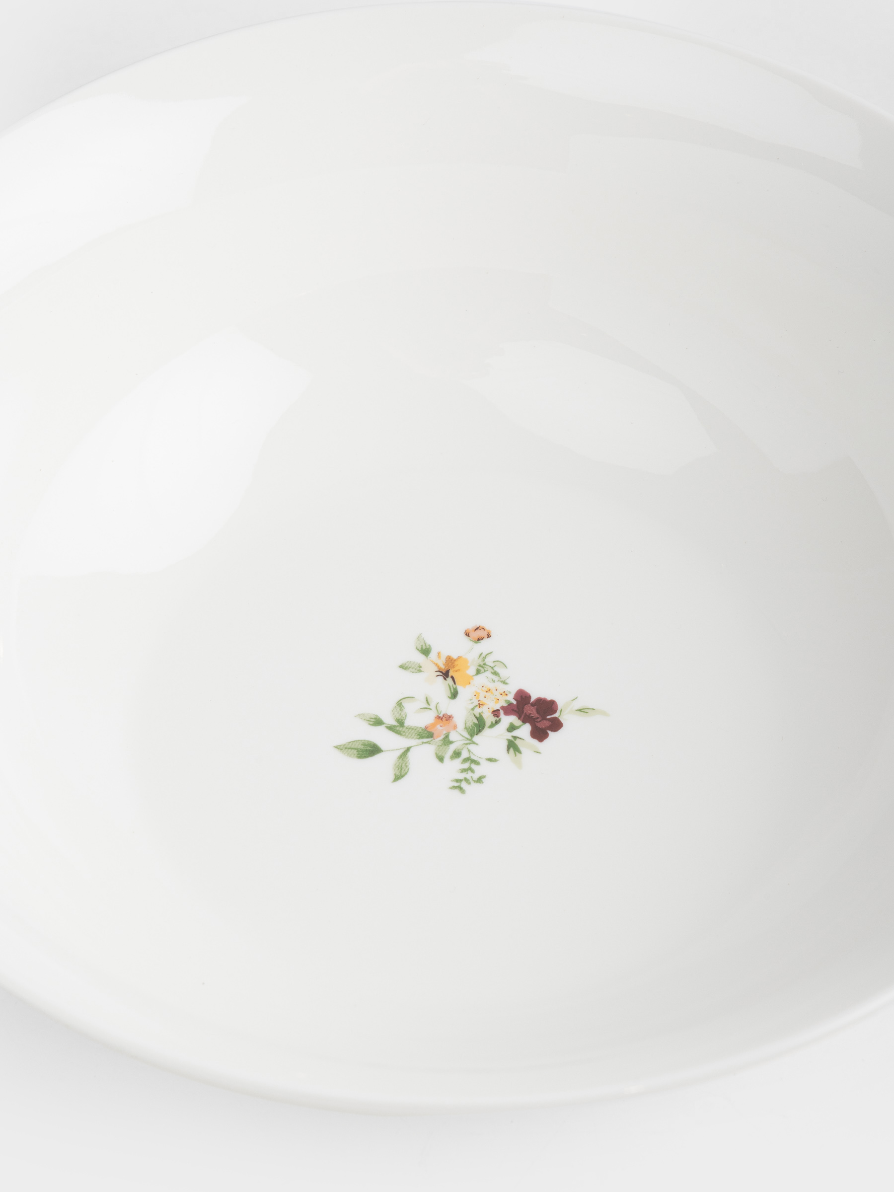 Салатник, 23х7 см, 1,45 л, фарфор N, белый, Цветы, El flower, image-4