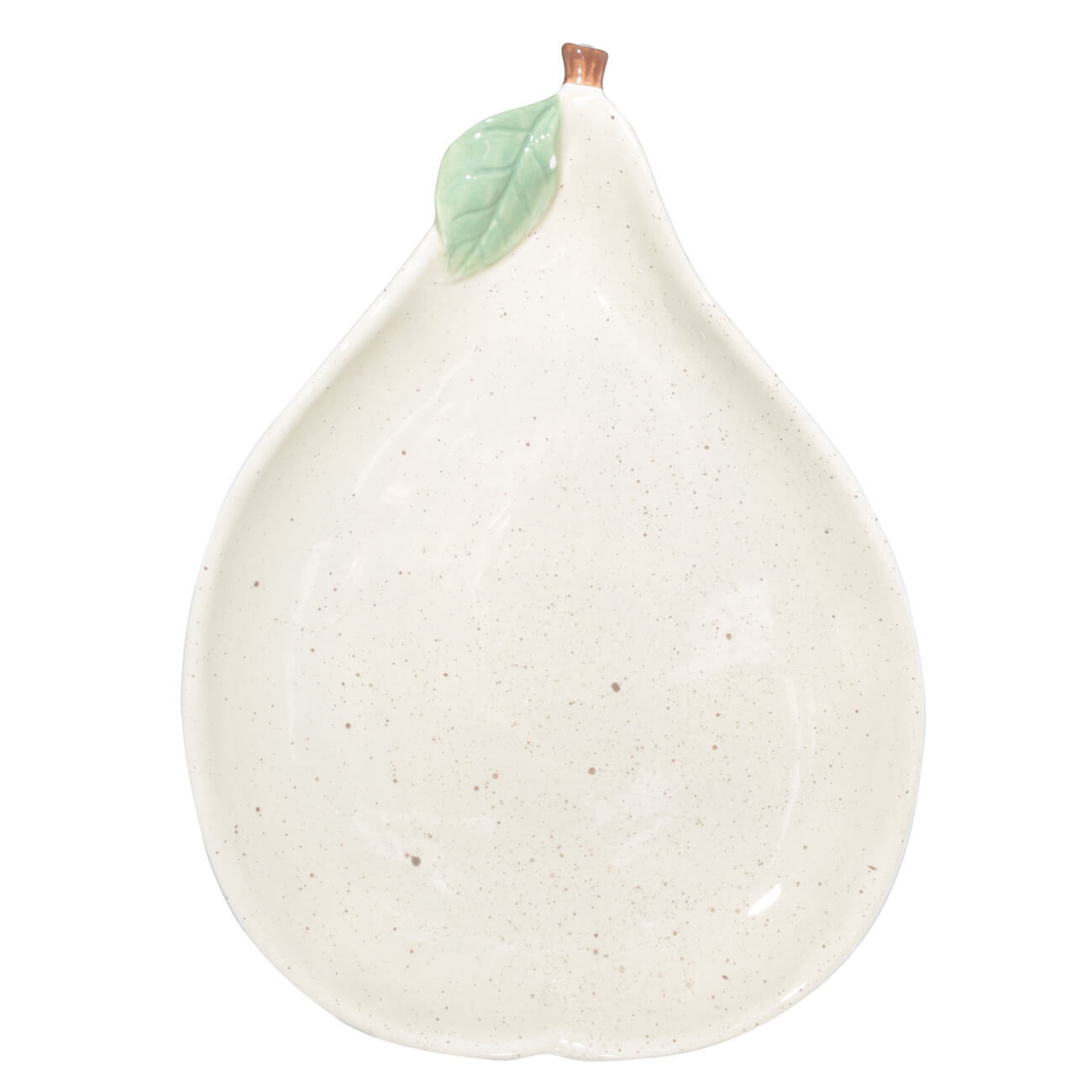 

Блюдо, 26х18 см, керамика, бежевое, в крапинку, Груша, Pear garden