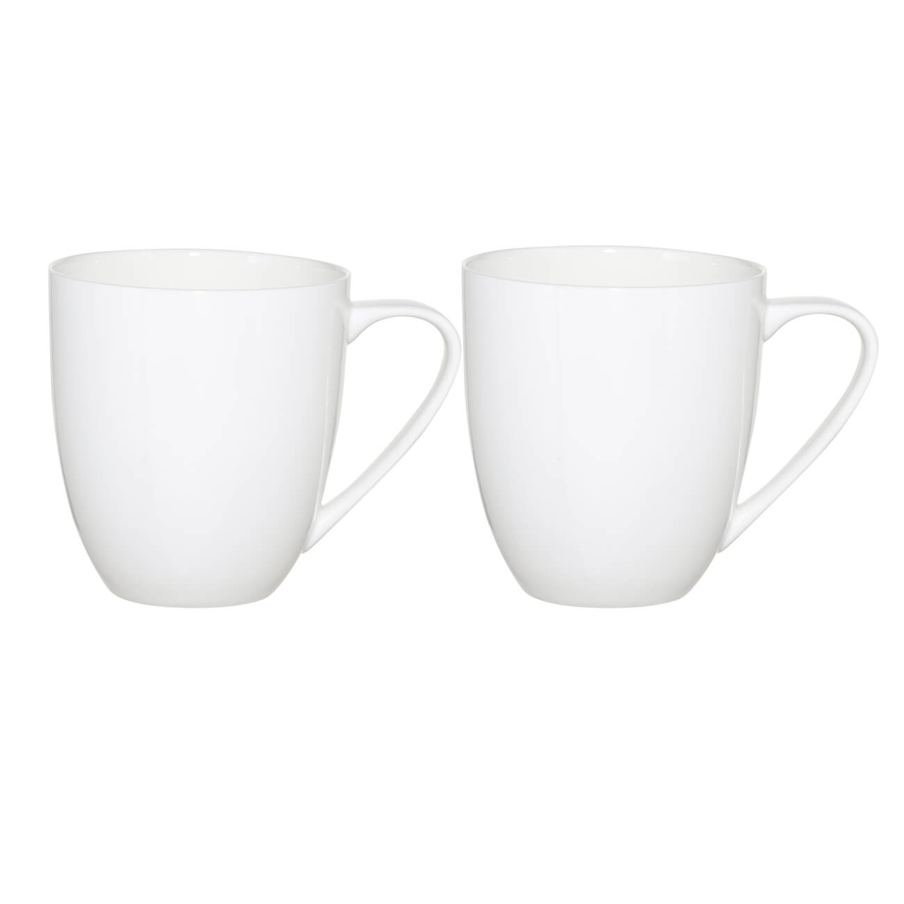 

Kuchenland Кружка, 450 мл, 2 шт, фарфор F, белая, Ideal white