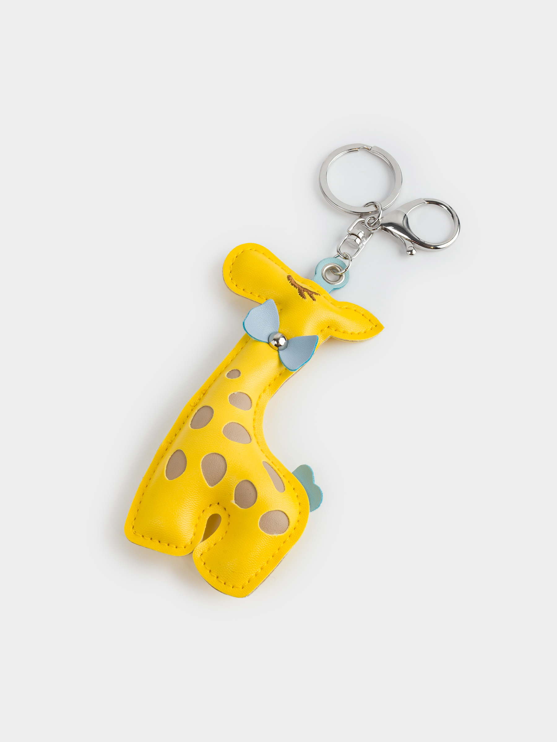 Брелок, 13 см, полиуретан/металл, желтый, Жираф, Giraffe, image-1