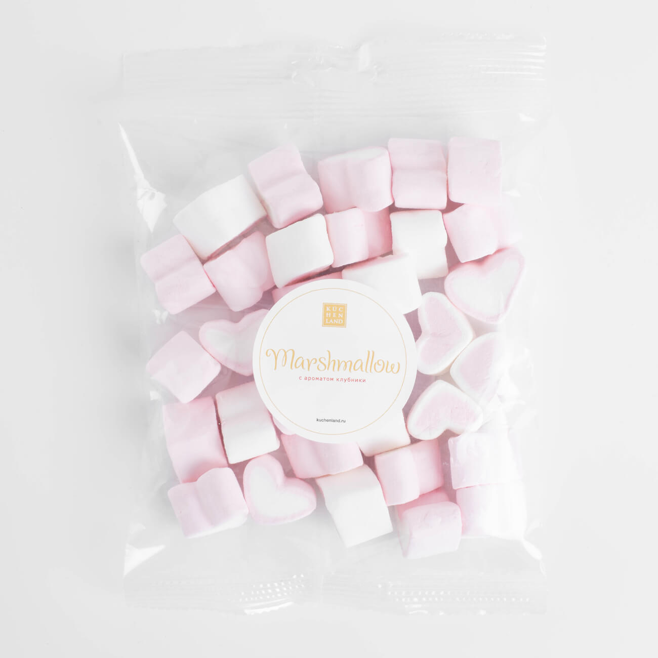 

Маршмеллоу, 70 гр, фигурное, Клубника, Сердечки, Sweet life