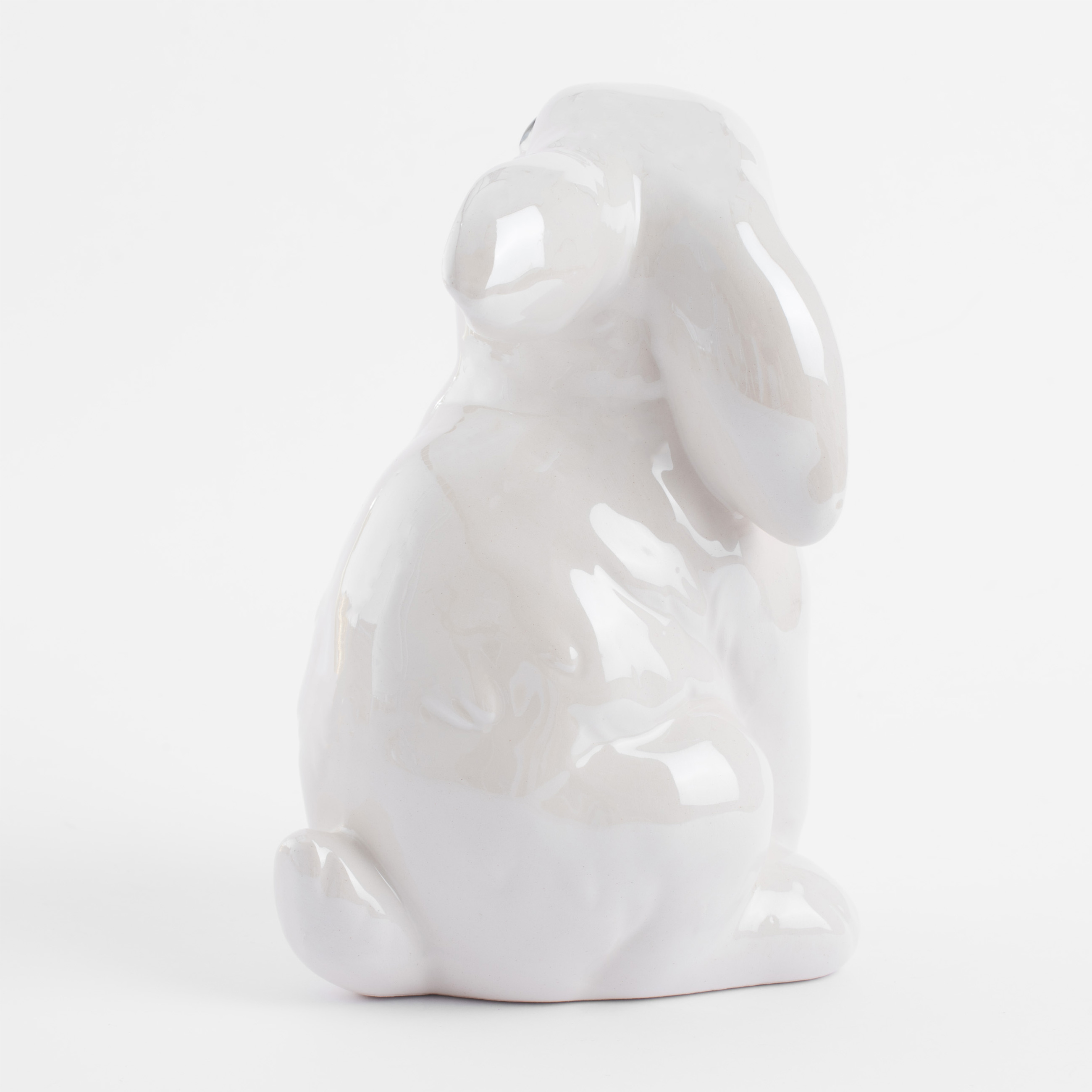 Статуэтка, 16 см, керамика, молочная, перламутр, Кролик, Easter изображение № 4