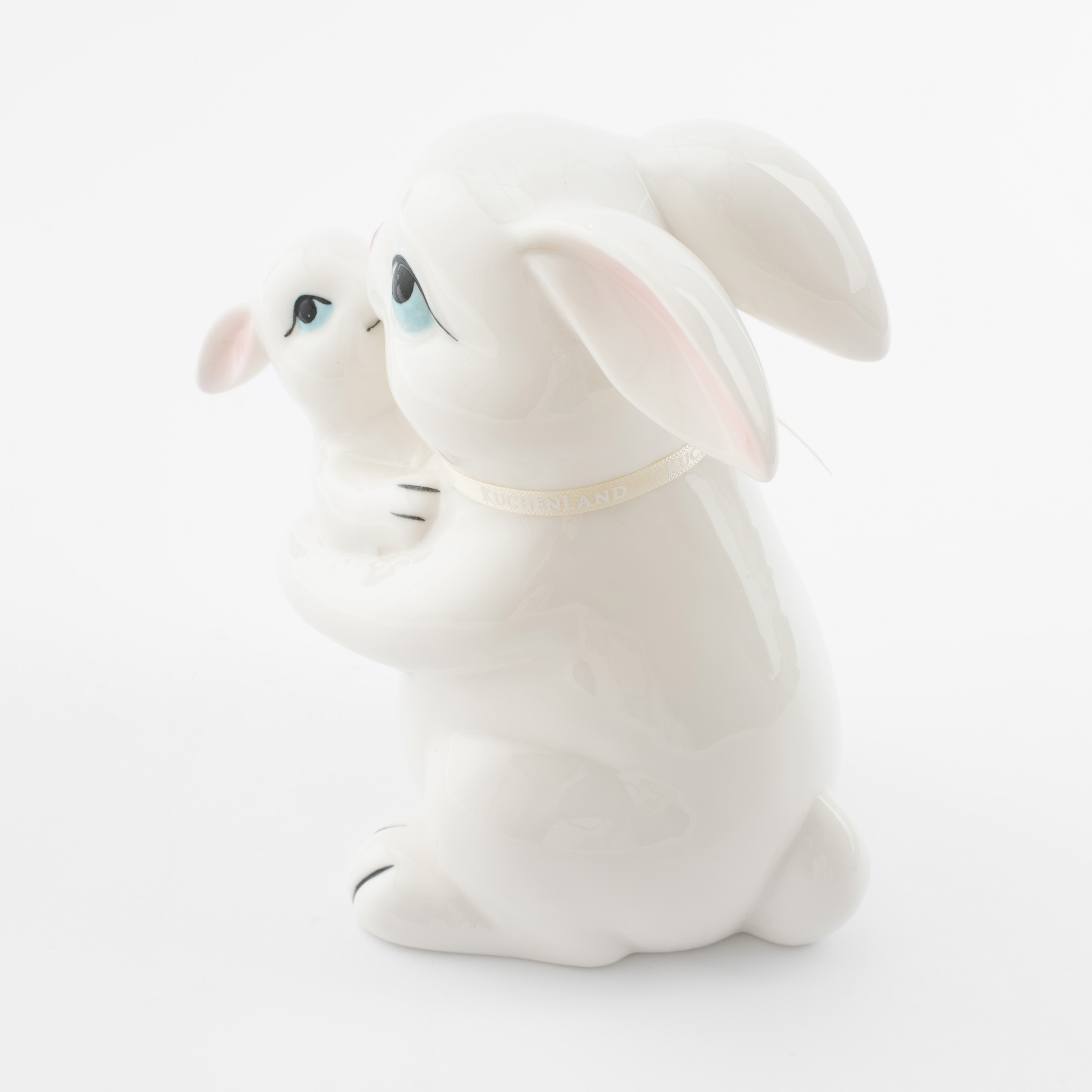 Статуэтка с подсветкой, 16 см, фарфор P, белая, Крольчиха с крольчонком, Easter изображение № 4