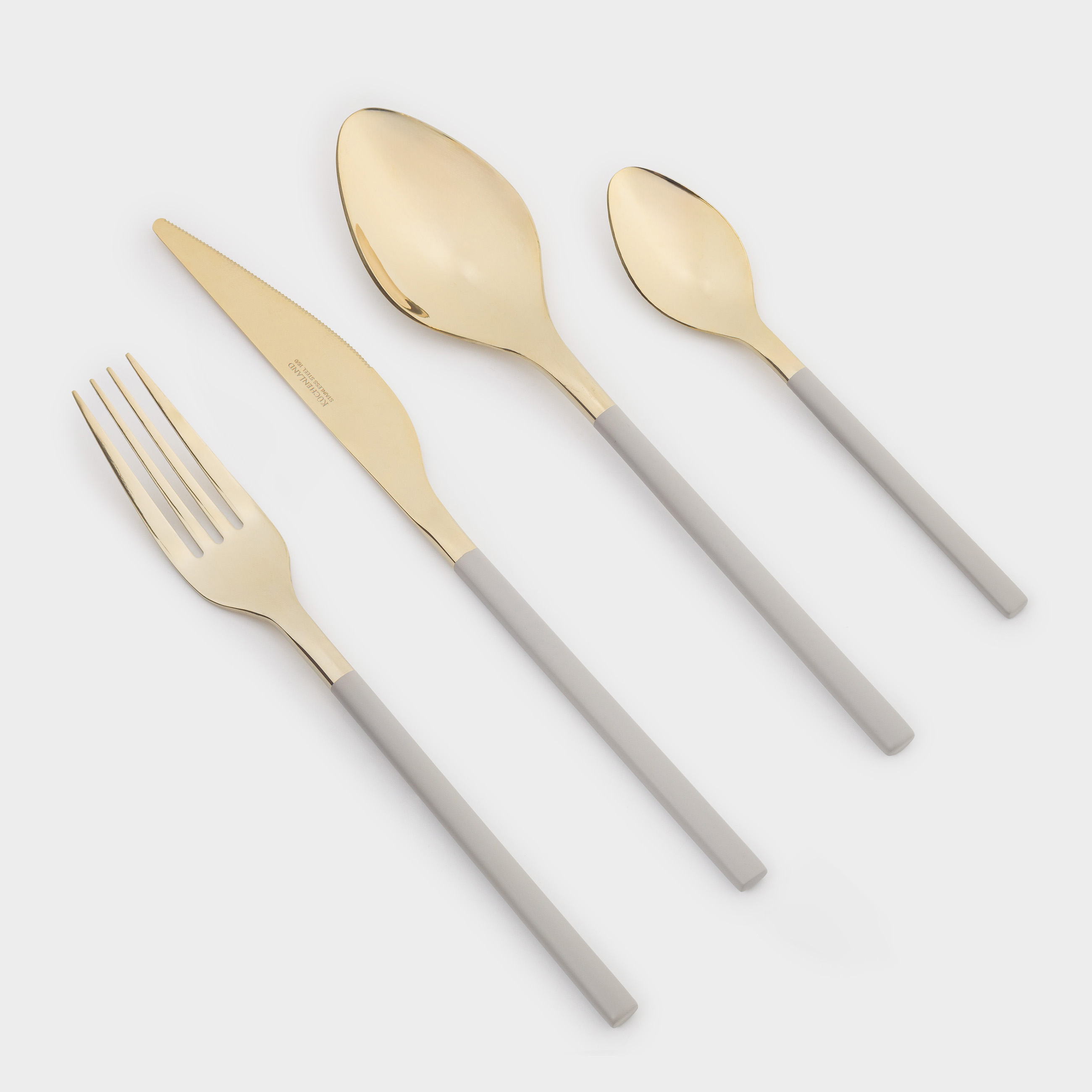 Столовые приборы 6 перс 24 пр сталь золотисто-бежевые Milano 10990₽