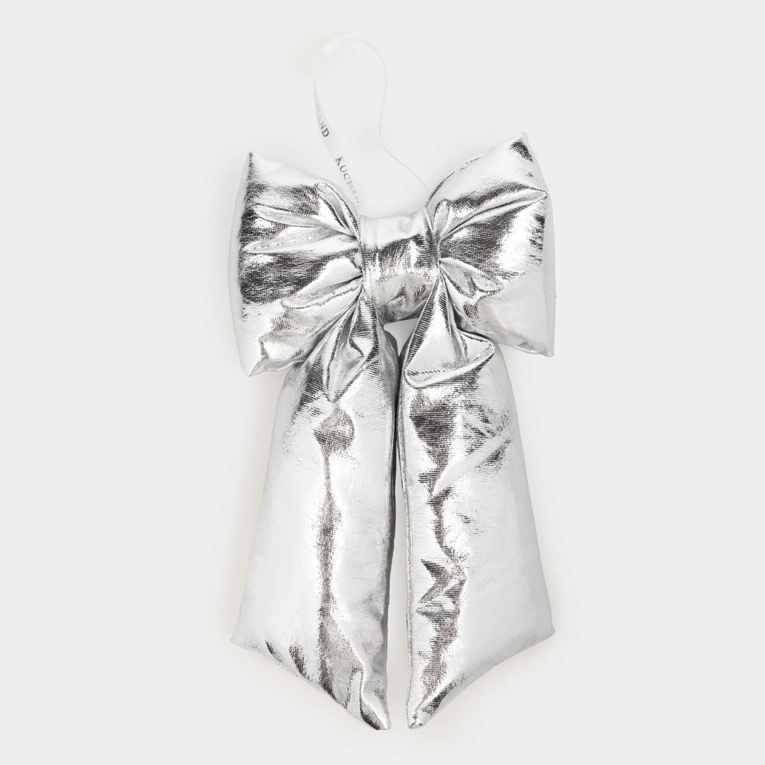 Украшение декоративное, 20 см, полиэстер, серебристое, Бант, Vogue bow