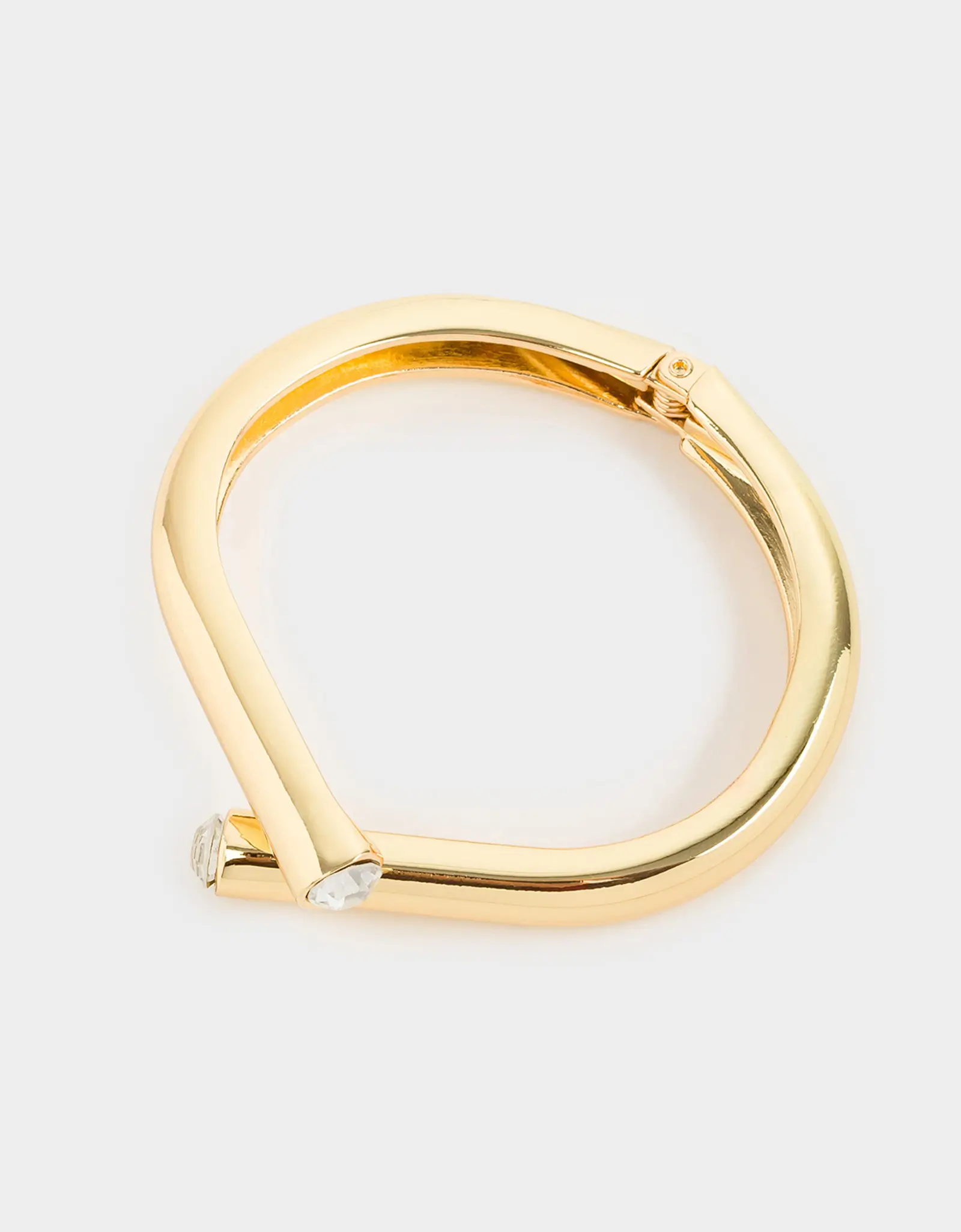 Браслет-кафф, 18 см, металл/стразы, золотистый, Узел, Jewelry knot, image-0