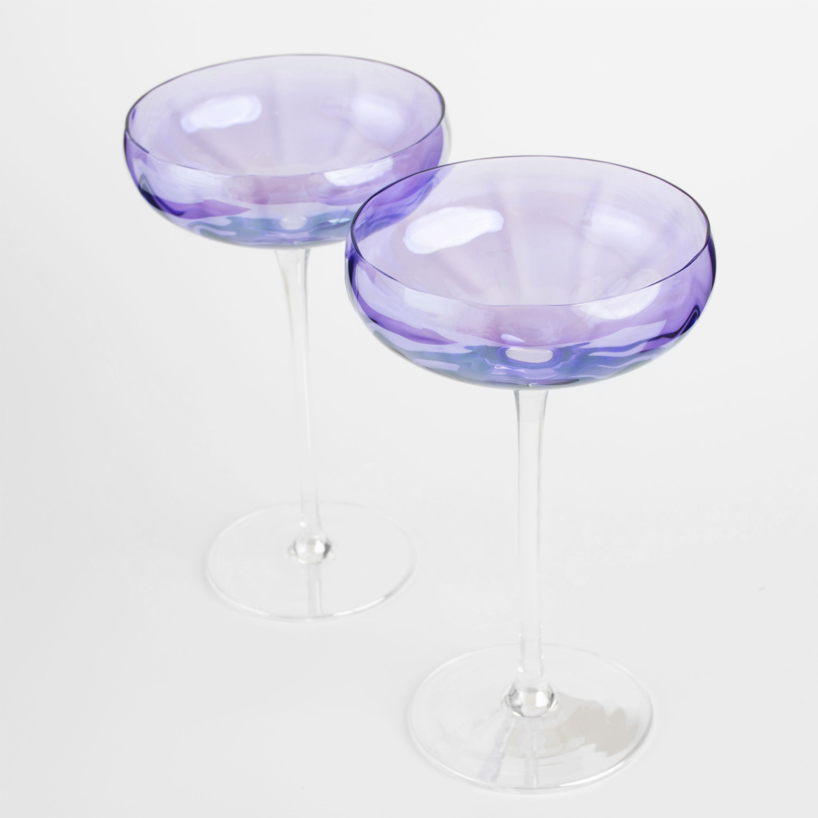 Бокал-креманка для шампанского, 220 мл, 2 шт, стекло, фиолетовый, Filo R color изображение № 3