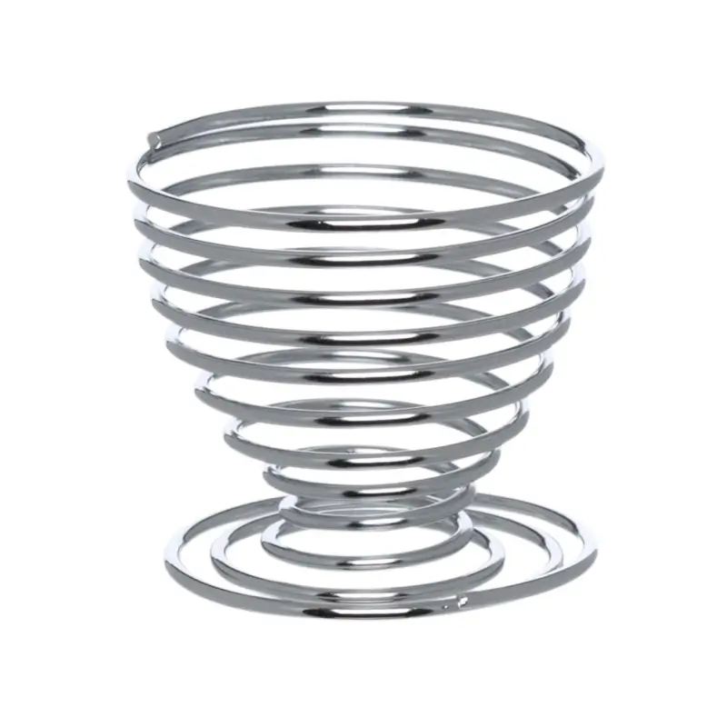 Подставка для яйца, 5 см, сталь, серебристая, Вихрь, Twist silver ,image-0