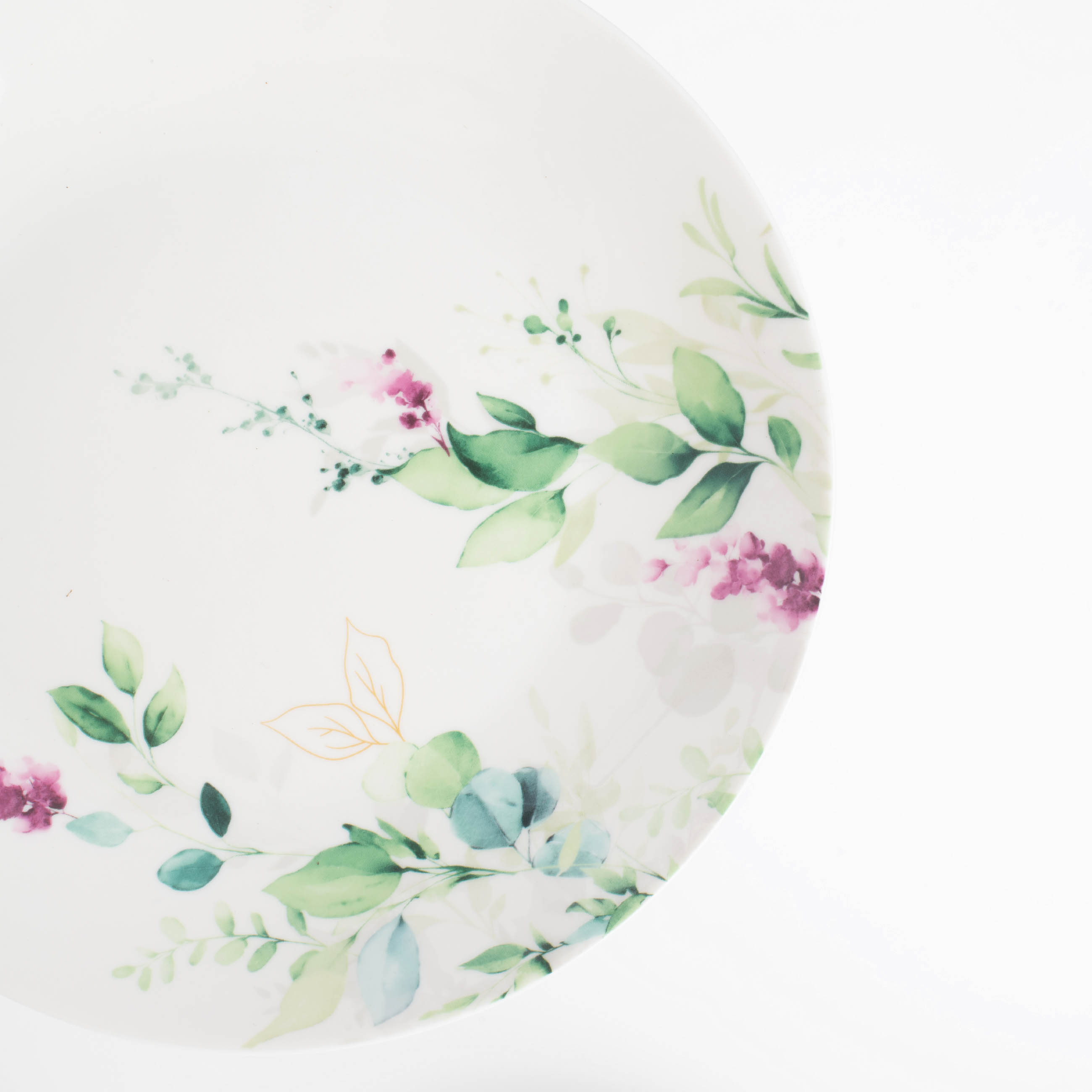 Тарелка закусочная, 23 см, 2 шт, фарфор N, белый, Акварельные цветы, Senetti изображение № 5