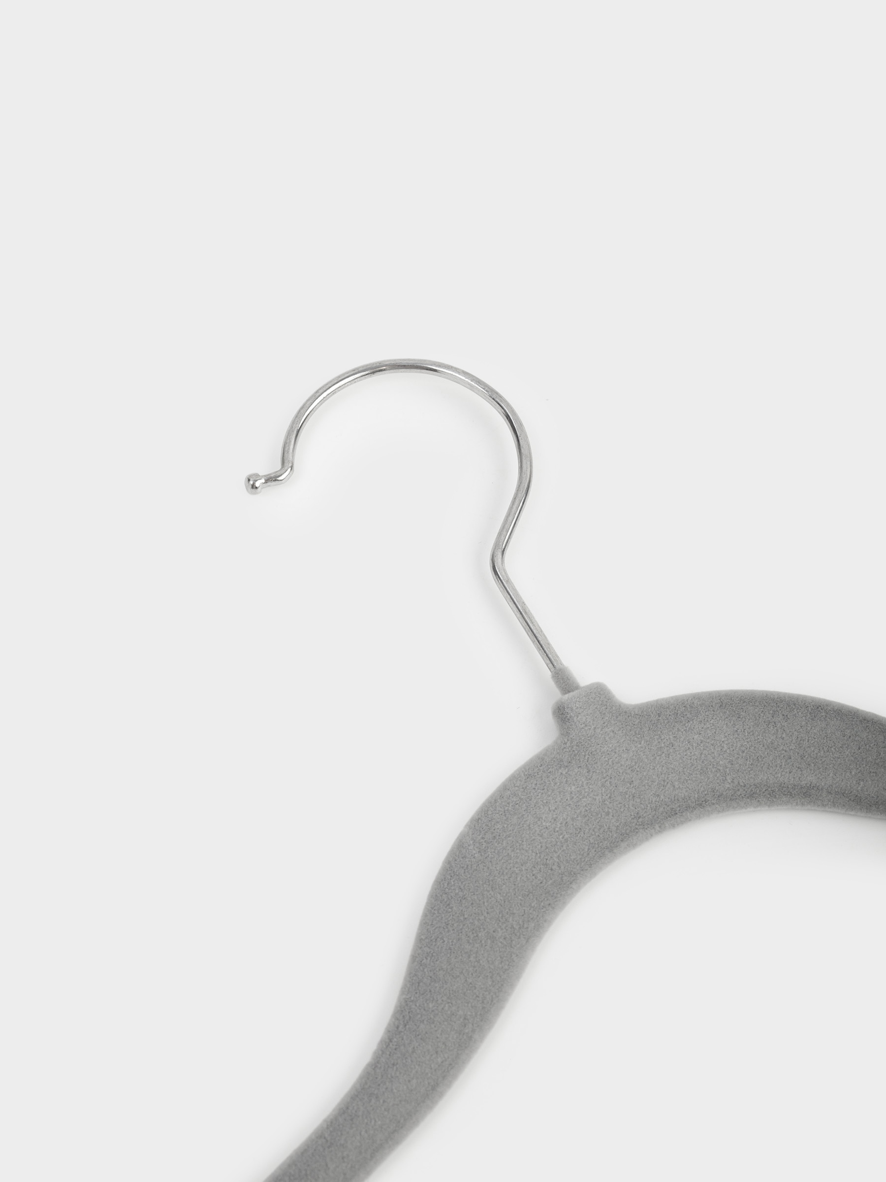 Вешалка-плечики, 30 см, 3 шт, детская, флок, серая, Household, image-5