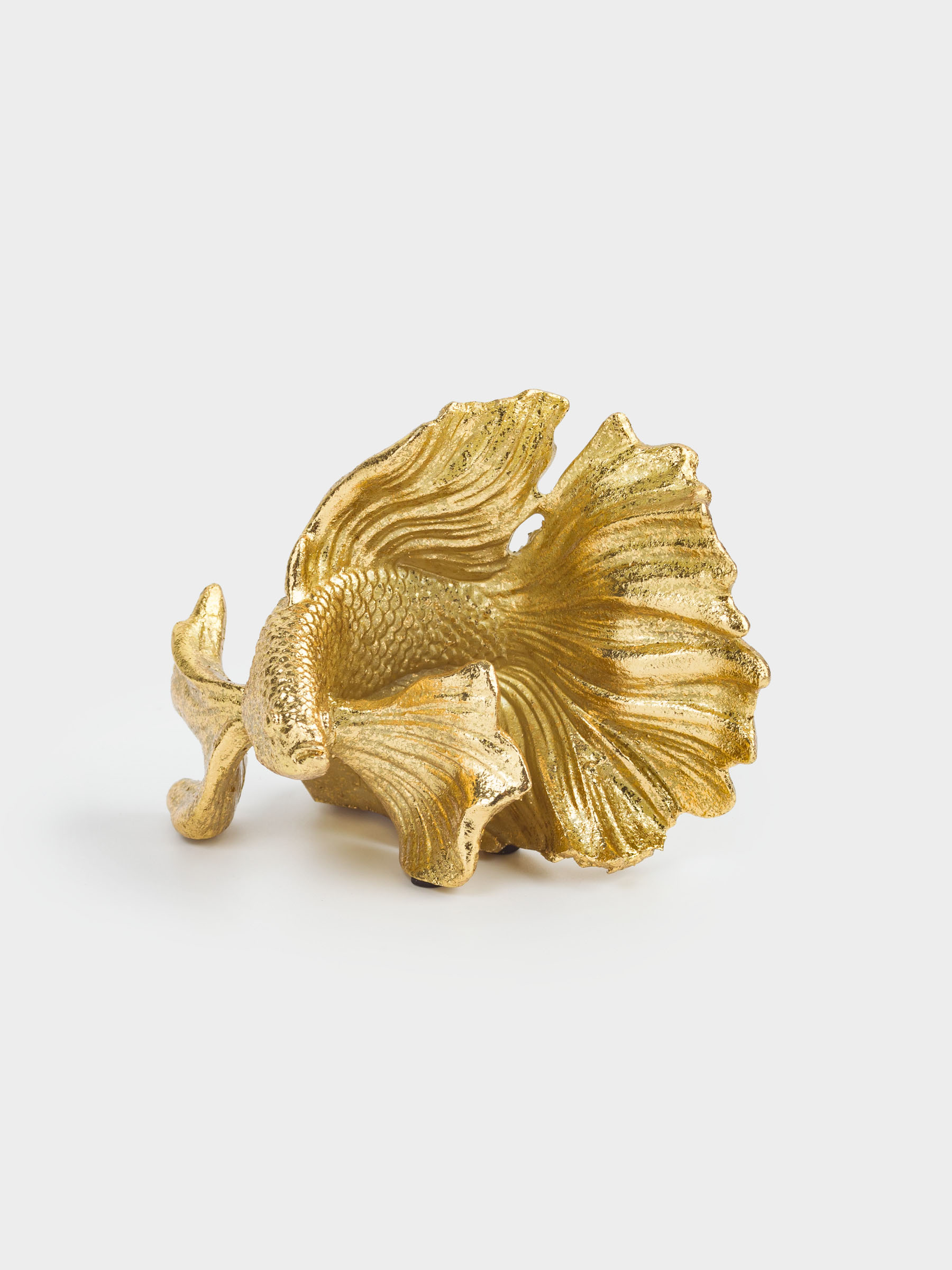 Статуэтка, 11 см, полирезин, золотистая, Рыбка, Goldfish, image-2