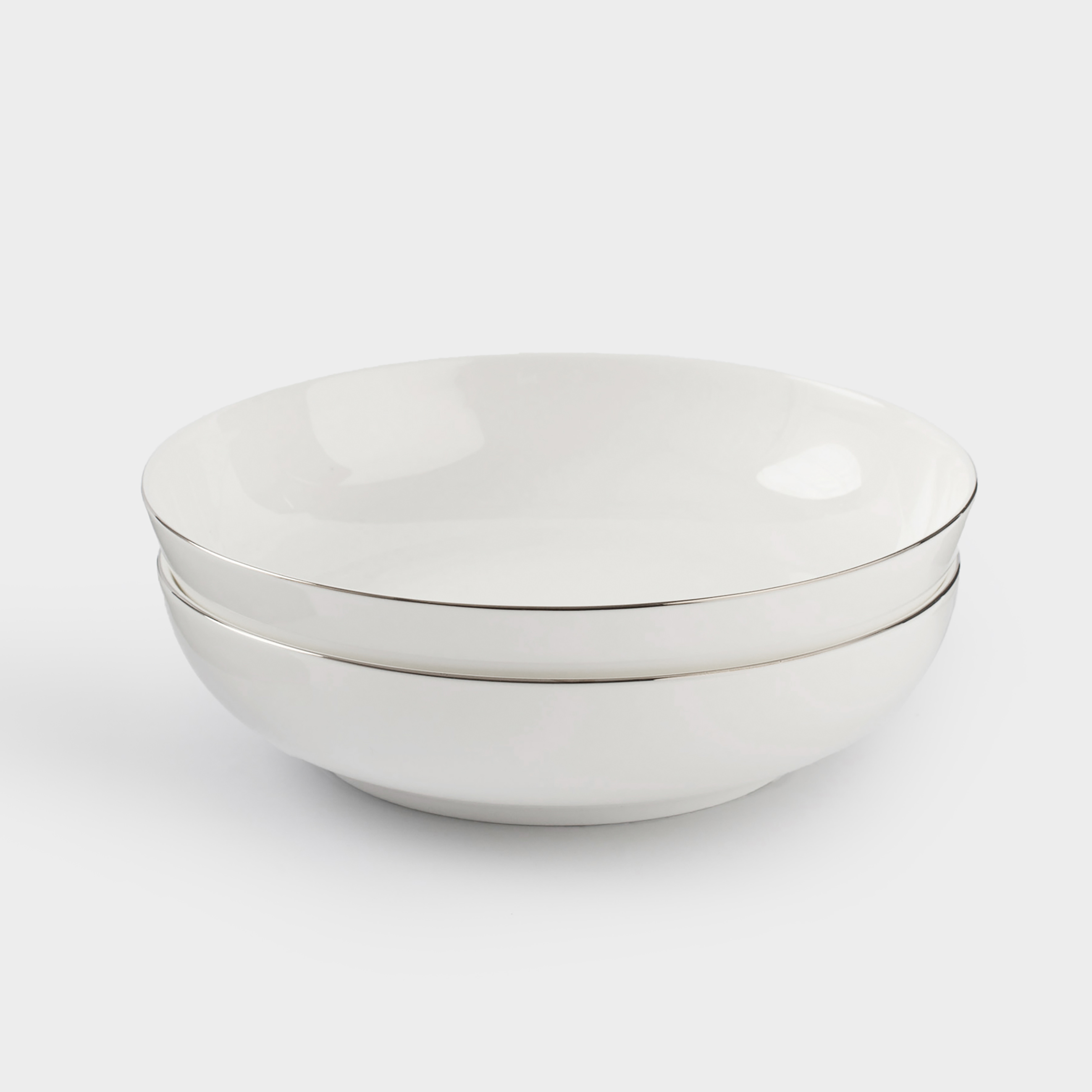 Тарелка суповая 20см 2 шт 900 мл фарфор F белая Ideal silver 2490₽