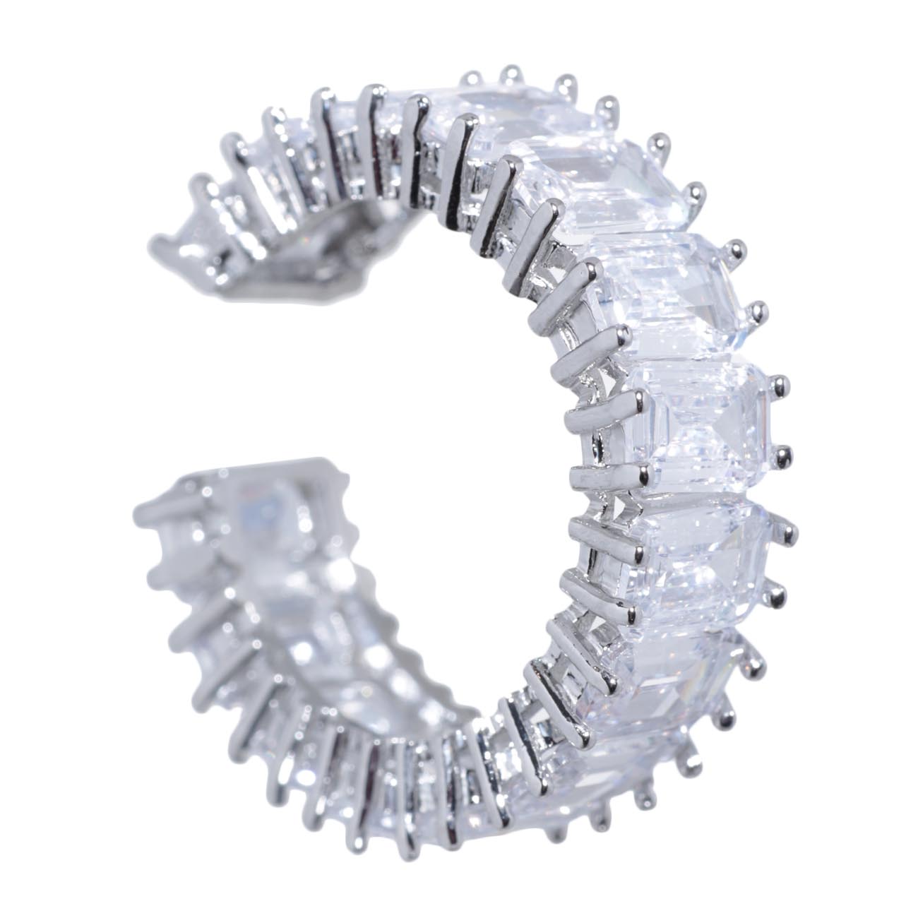 Кольцо, р. S-M, единый размер, металл/стекло, серебристое, Кристаллы, Jewelry crystal изображение № 2