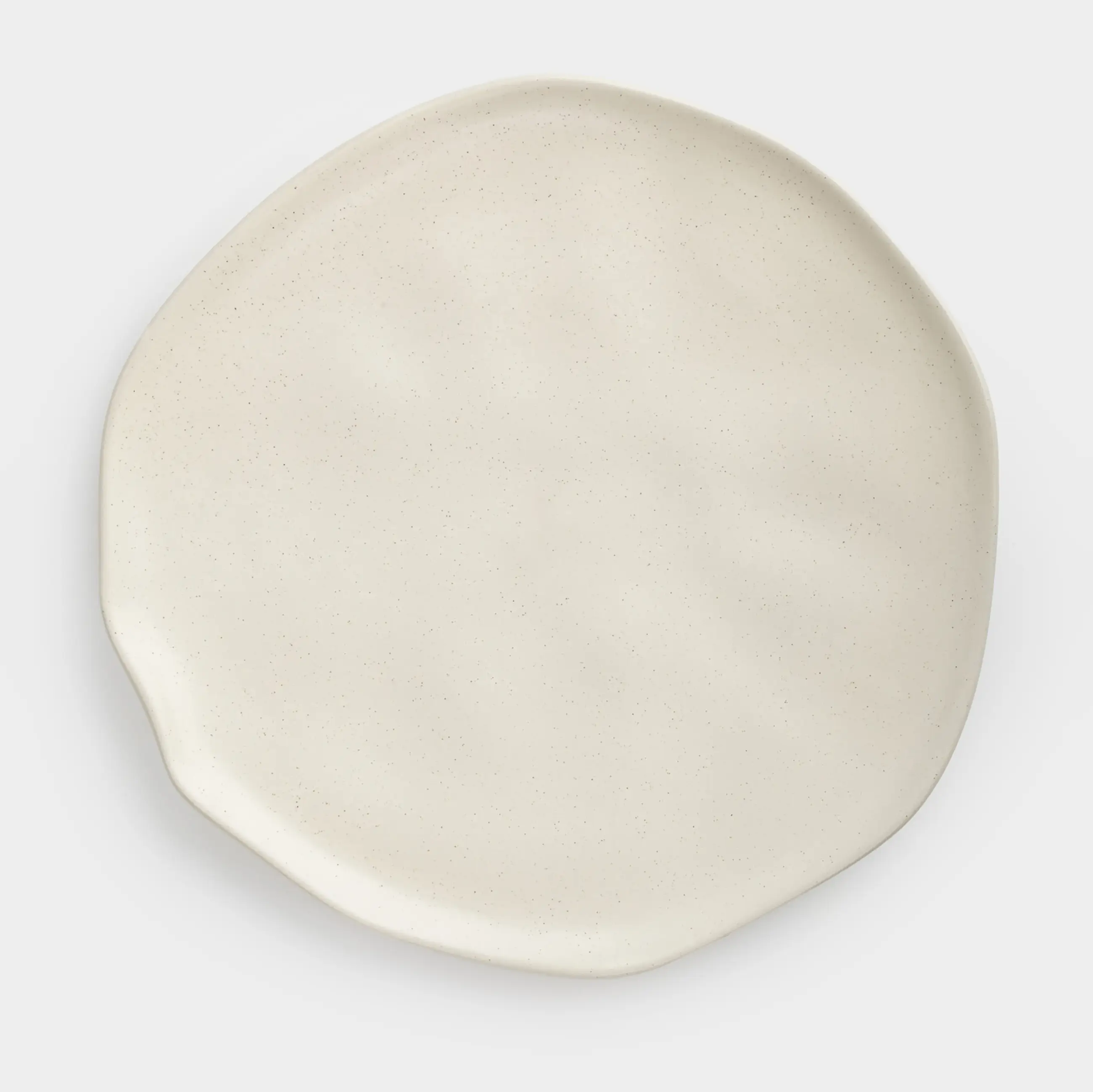 Тарелка обеденная, 27 см, керамика, молочная, Мятый эффект, Crumple creme