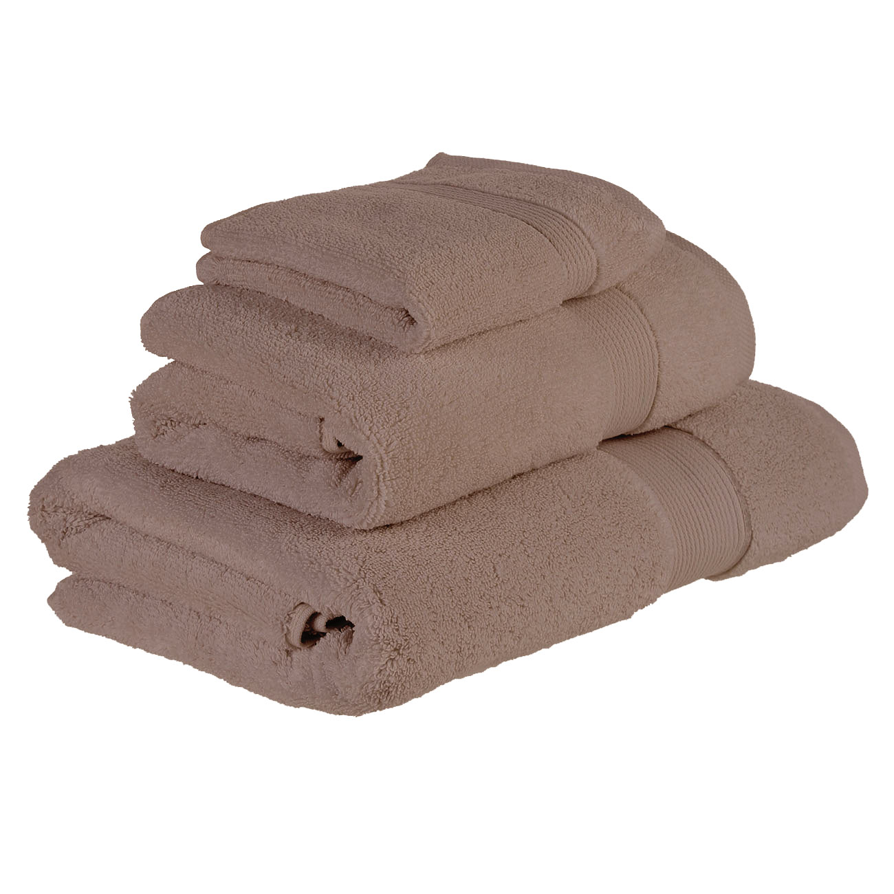 Комплект полотенец, 3 шт, 70x140/50x100/30x30 см, хлопок, коричневый, Cotton