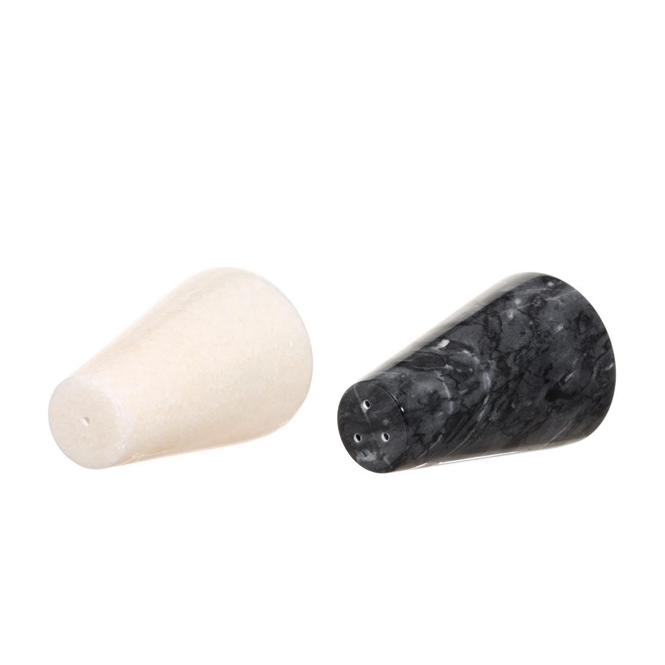 Набор для соли и перца, 9 см, мрамор, белый/черный, Marble изображение № 2