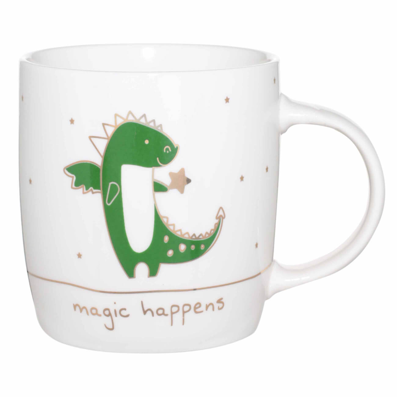 

Кружка, 380 мл, фарфор N, белая, Дракоша со звездой, Dragon cute