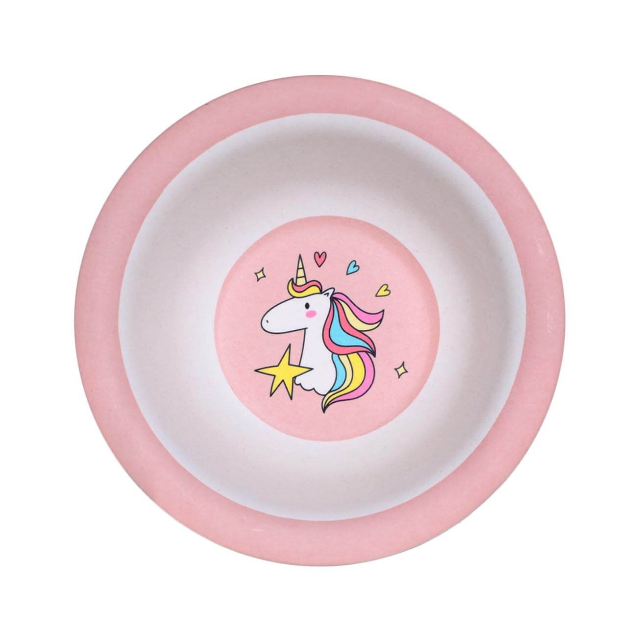 

Тарелка суповая, детская, 15х4 см, бамбук, розовая, Единорог, Unicorn