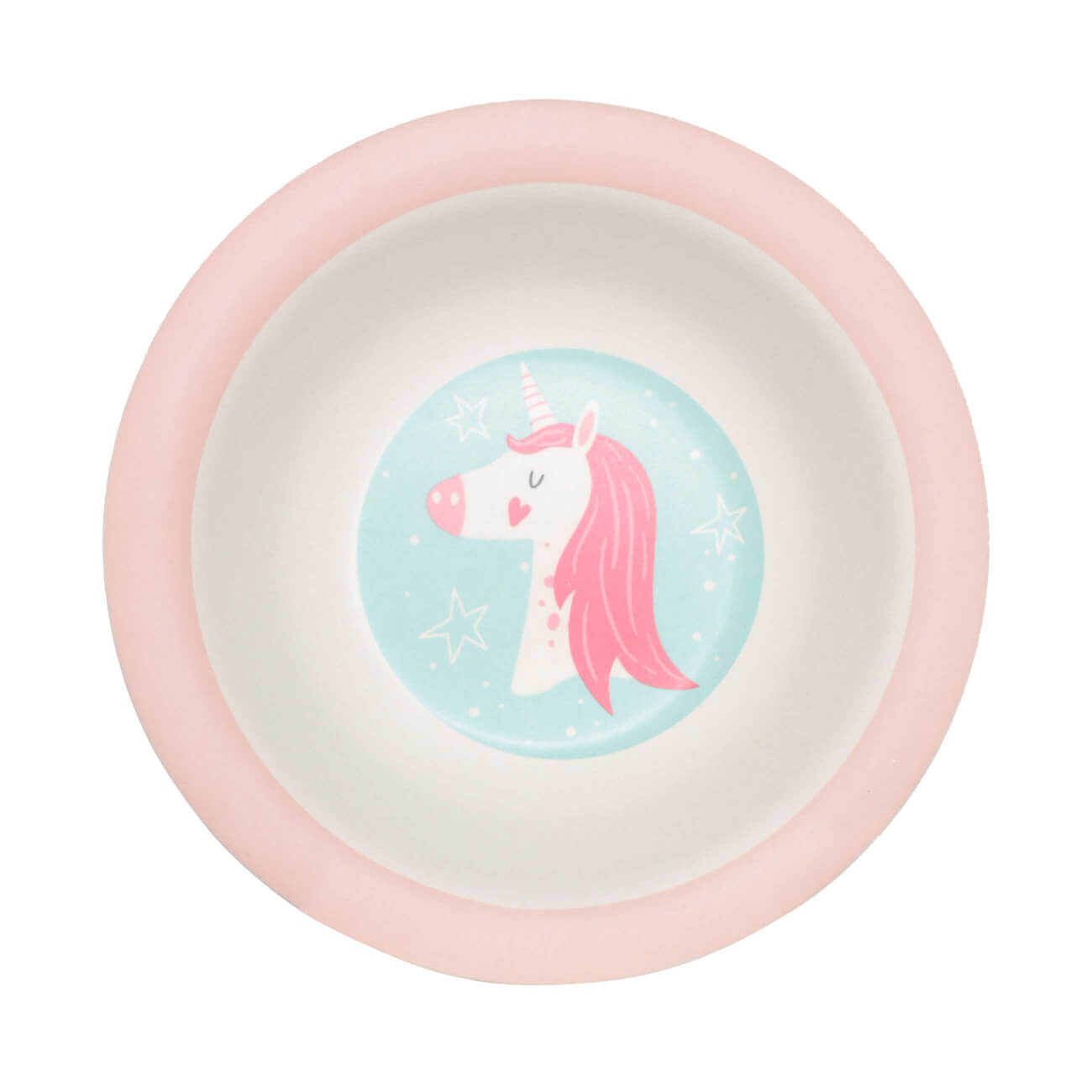 Тарелка суповая, детская, 15 см, бамбук, розово-мятная, Единорог и звезды, Unicorn тарелка суповая детская 15 см бамбук розово мятная единорог и звезды unicorn