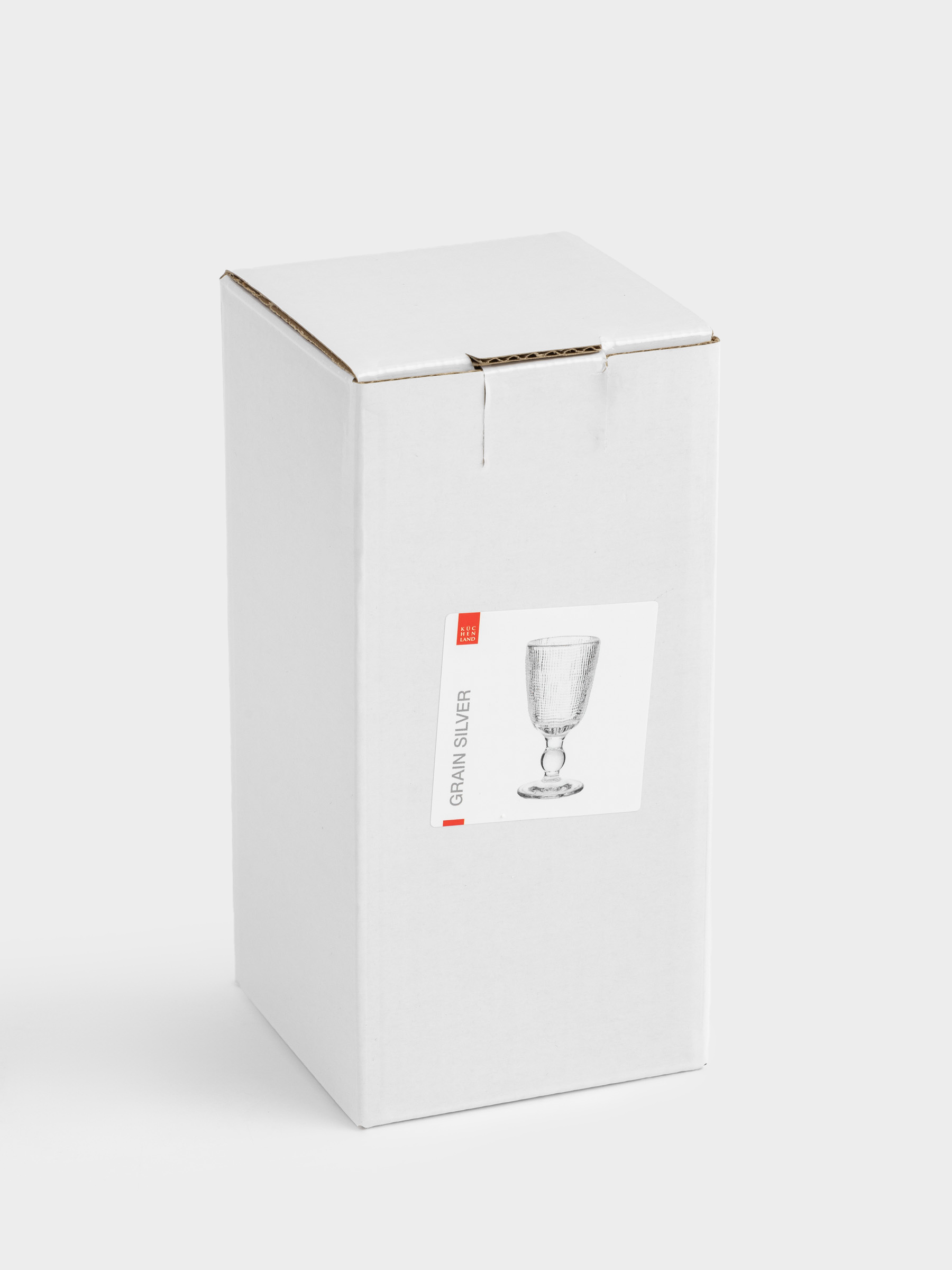 Бокал-кубок для вина, 260 мл, стекло Р, с серебристым кантом, Grain silver, image-4