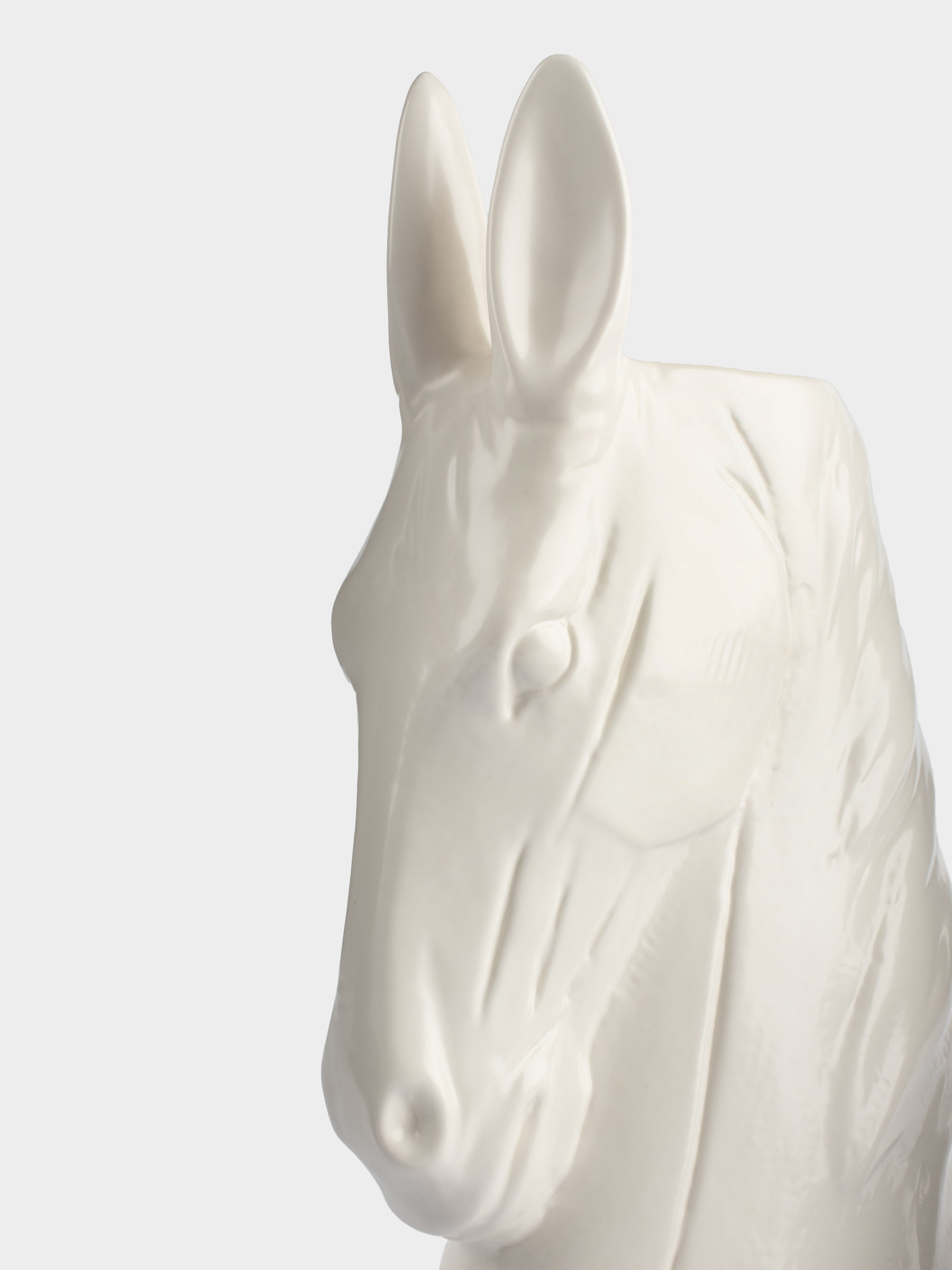 Ваза для цветов, 25 см, декоративная, фарфор P, белая, Конь, Horse white, image-2