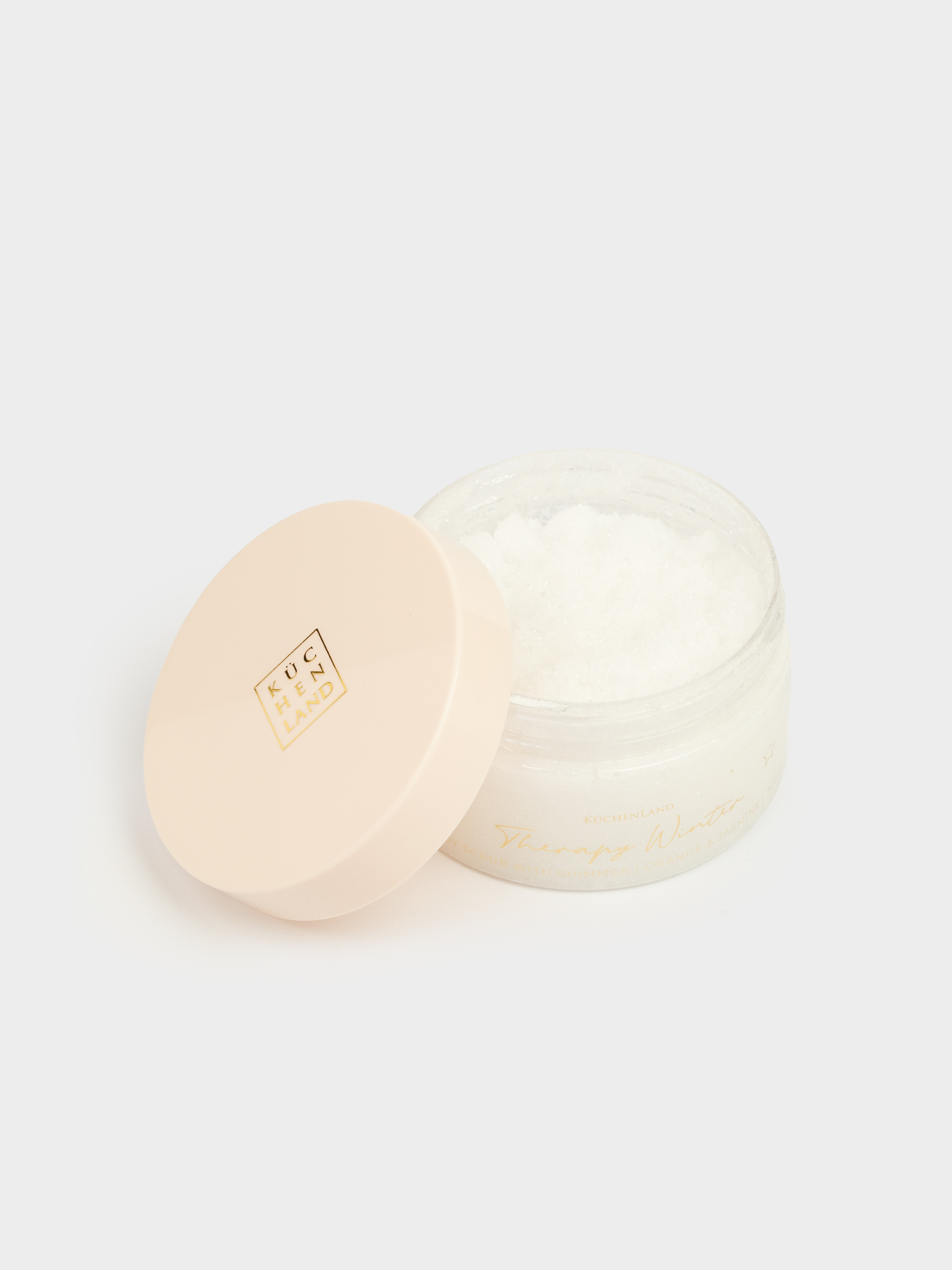 Скраб для тела, 300 г, увлажняющий, с шиммером, Апельсин/Жасмин, Серебристый, Therapy winter, image-2