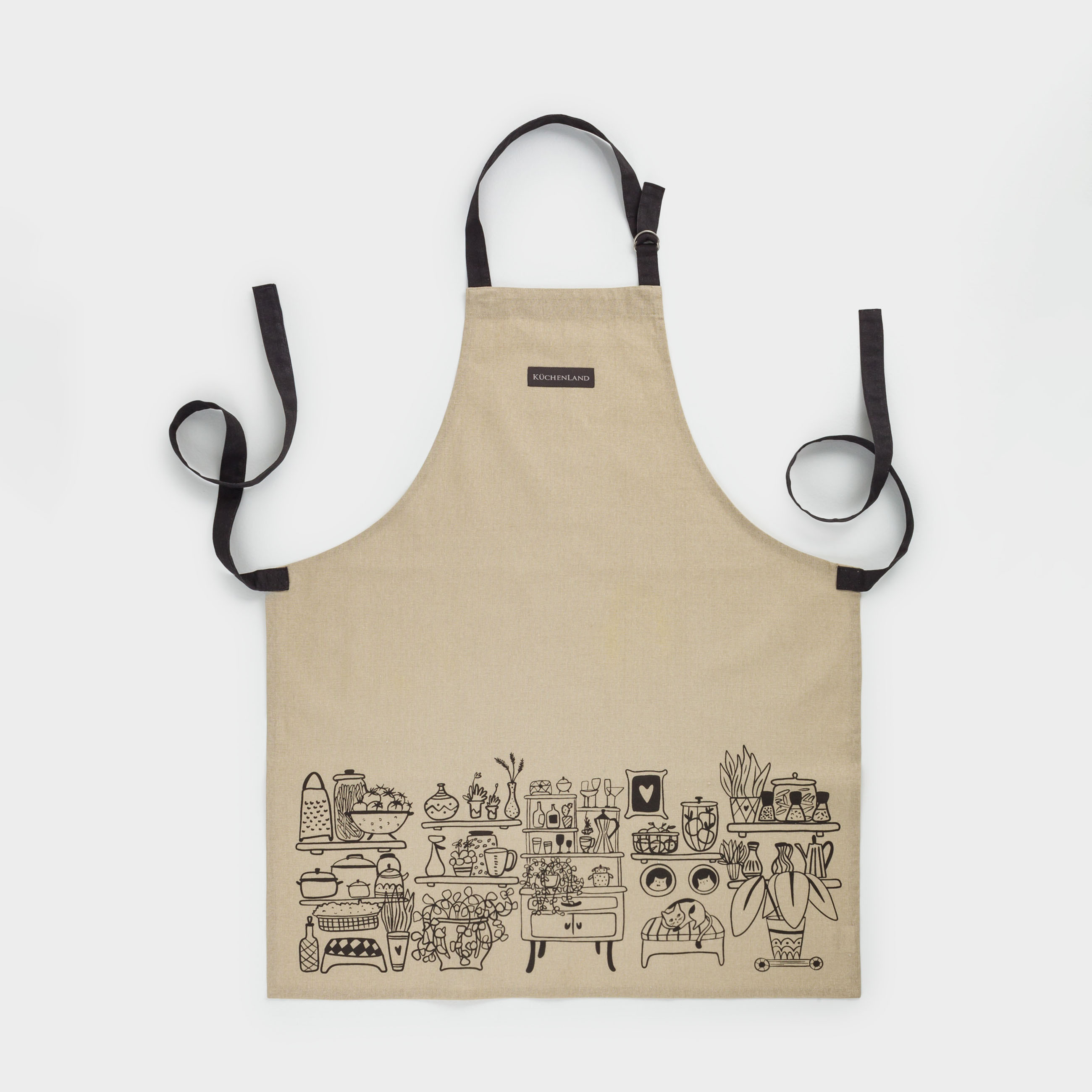 Фартук 70х85 см хлопок песочный Кухонный уголок Kitchen art 1290₽