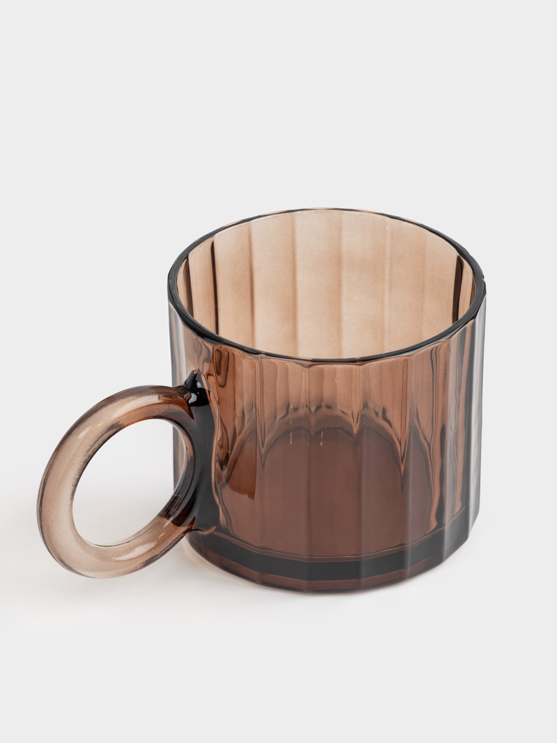 Кружка, 300 мл, стекло, коричневая, Clear color, image-1