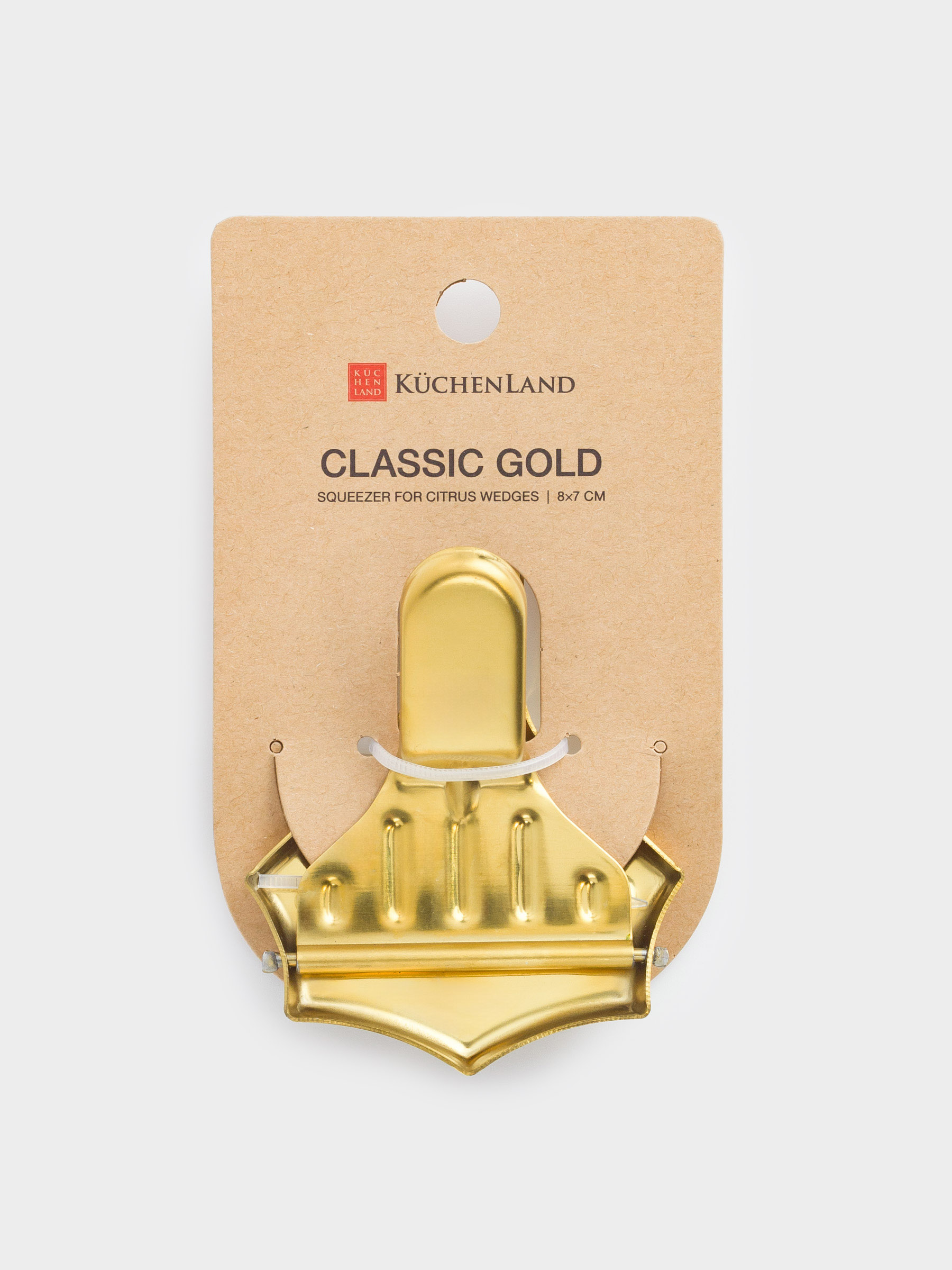 Соковыжималка-пресс, 8х7 см, для цитрусовых долек, сталь, золотистая, Classic gold, image-5