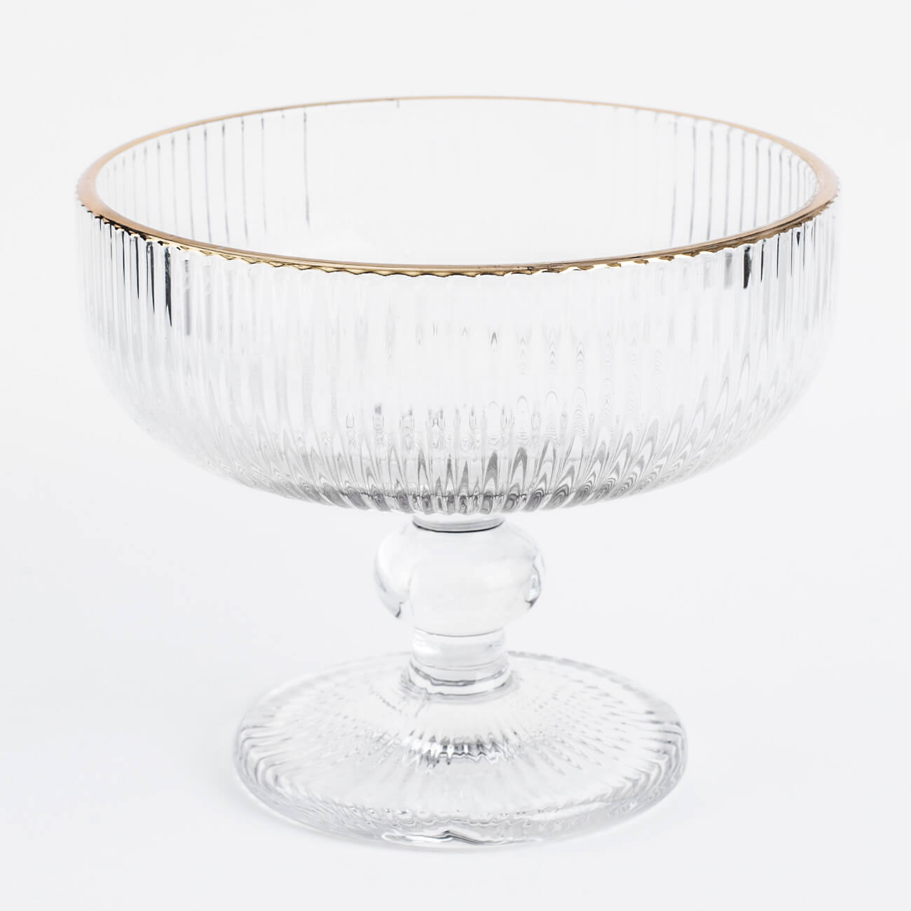 Креманка, 10 см, 280 мл, стекло Р, с золотистым кантом, Argos gold-t ваза для ов 25 см стекло с золотистым кантом berg