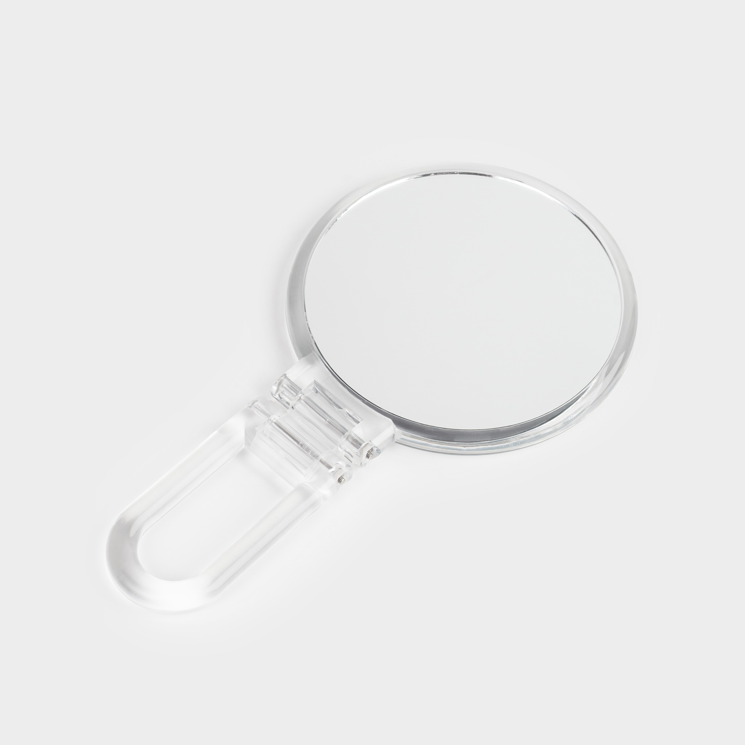 Зеркало настольное, 23x13/11 см, двустороннее, складное, ручка-подставка, пластик, круглое, Messa, image-2