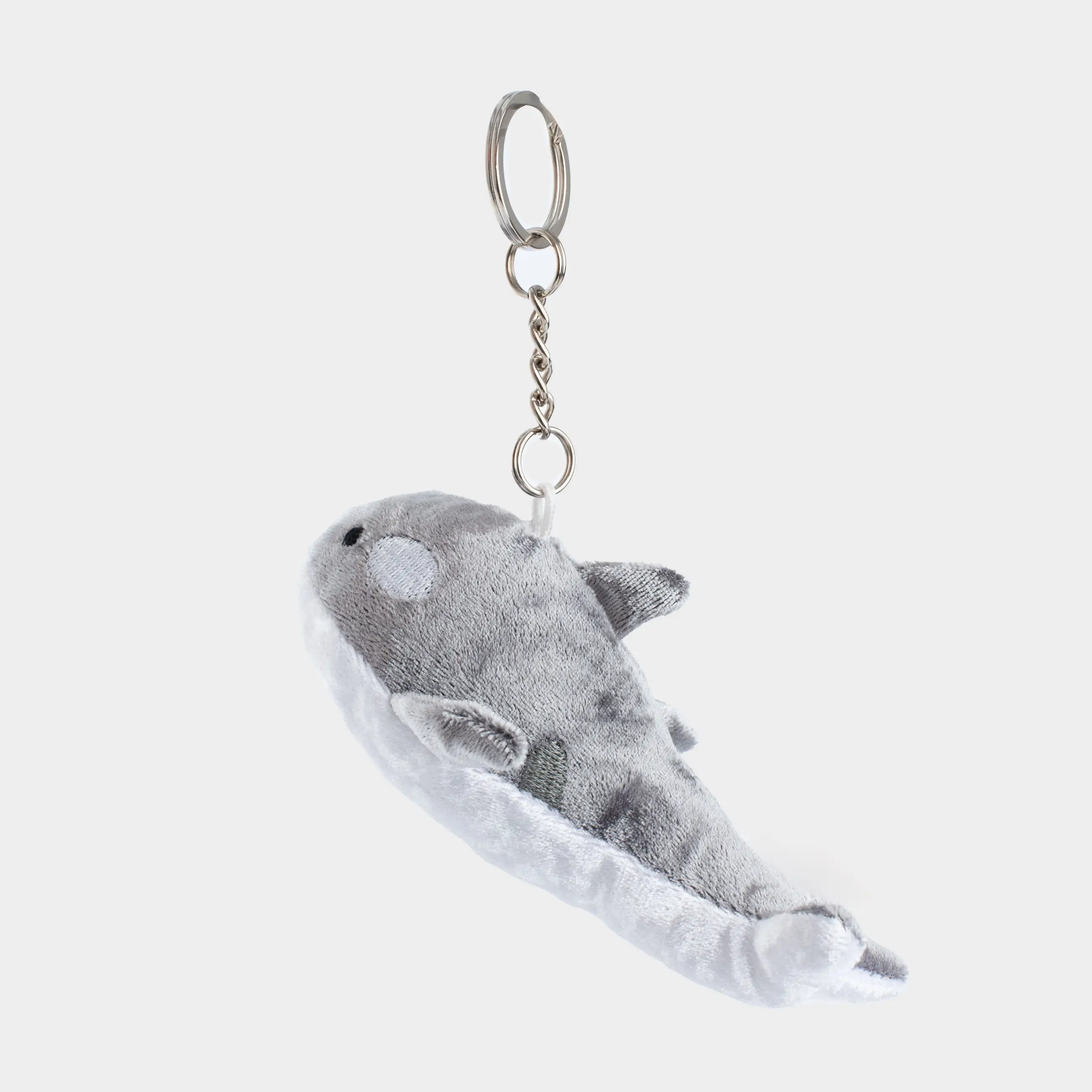 Брелок, 14 см, мягкий, полиэстер/металл, бело-серый, Касатка, Aquatic animals, image-0