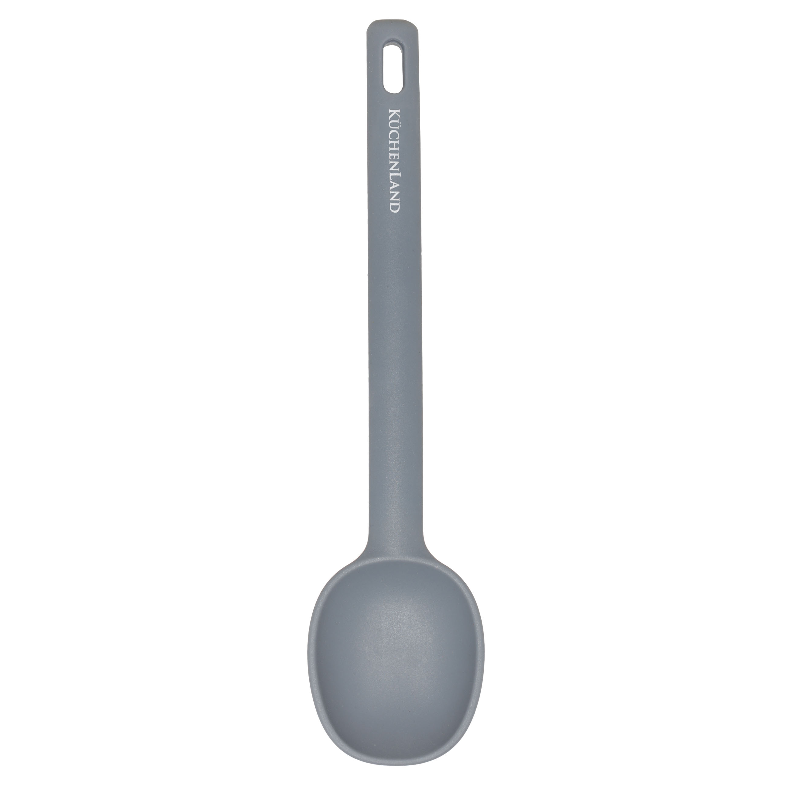 Ложка сервировочная, 28 см, силикон, серая, Grey steel, image-0