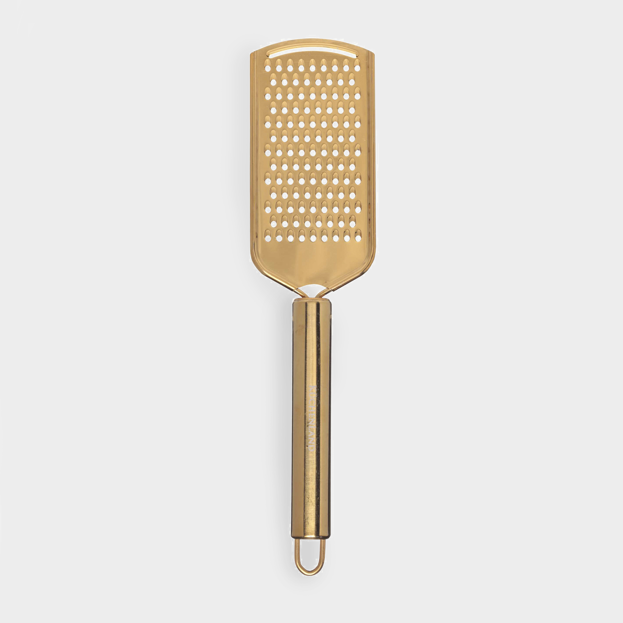 Терка 24 см мелкая с ручкой сталь золотистая Spiro gold 399₽