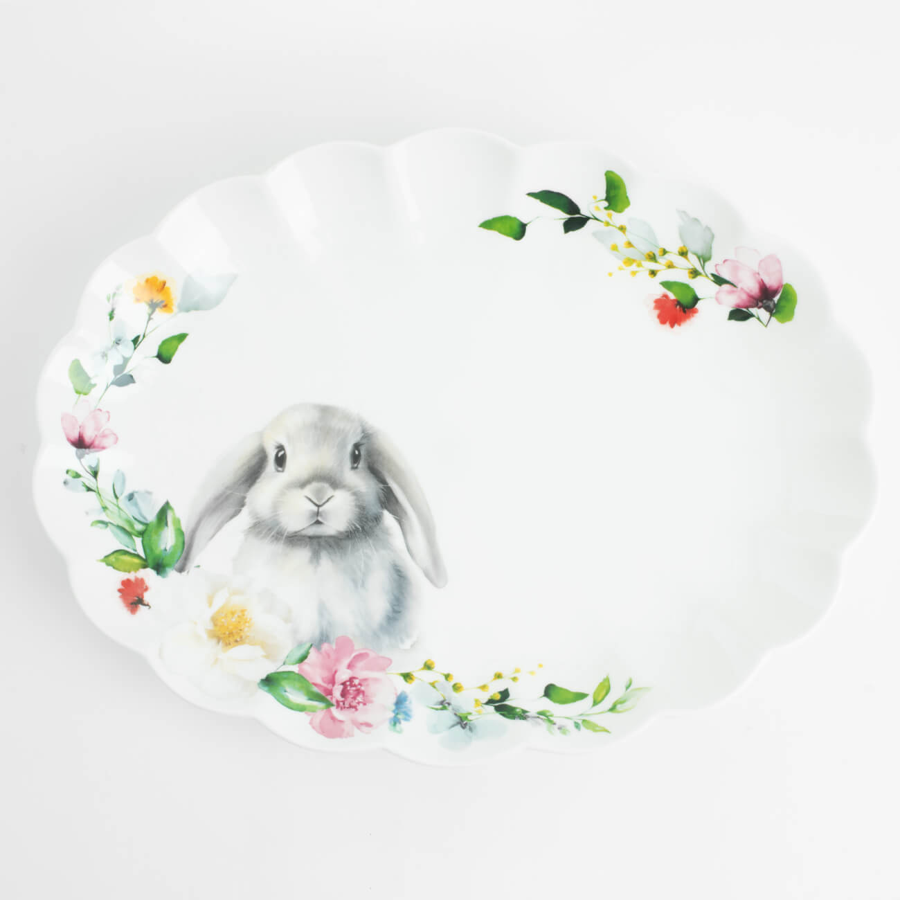 

Блюдо, 30х23 см, фарфор N, белое, Кролик в цветах, Pure Easter