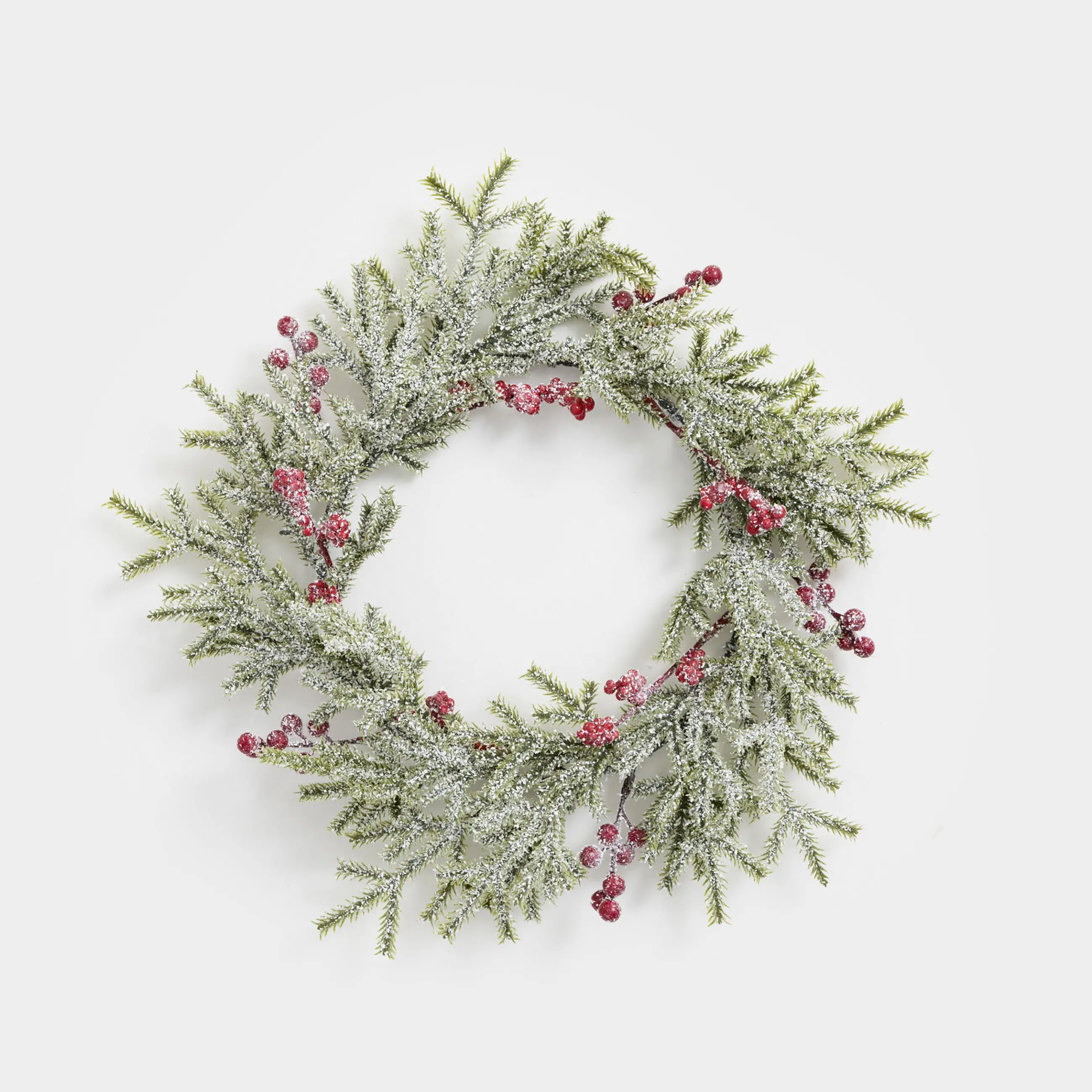 Венок декоративный, 13/30 см, полиэтилен/пенопласт, Красные ягоды, Red berry