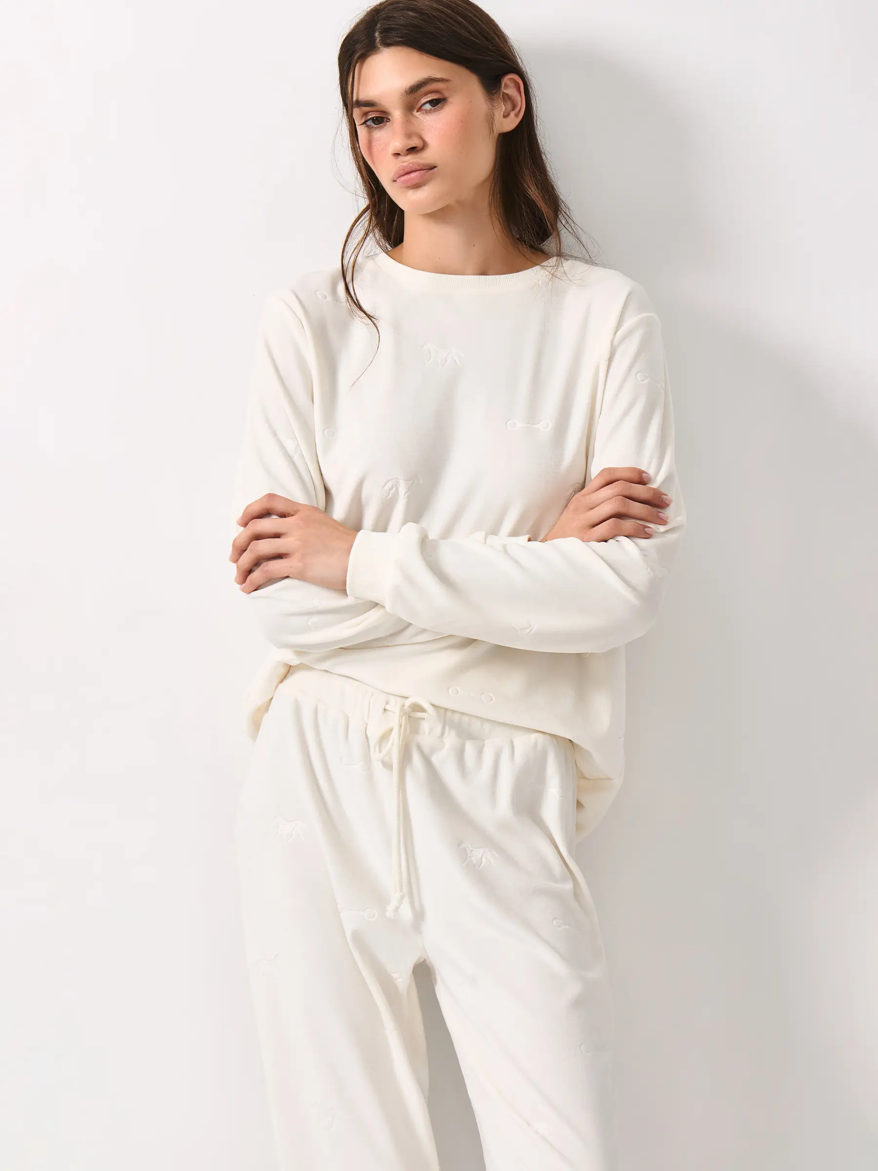 Свитшот домашний, молочный, Tamila