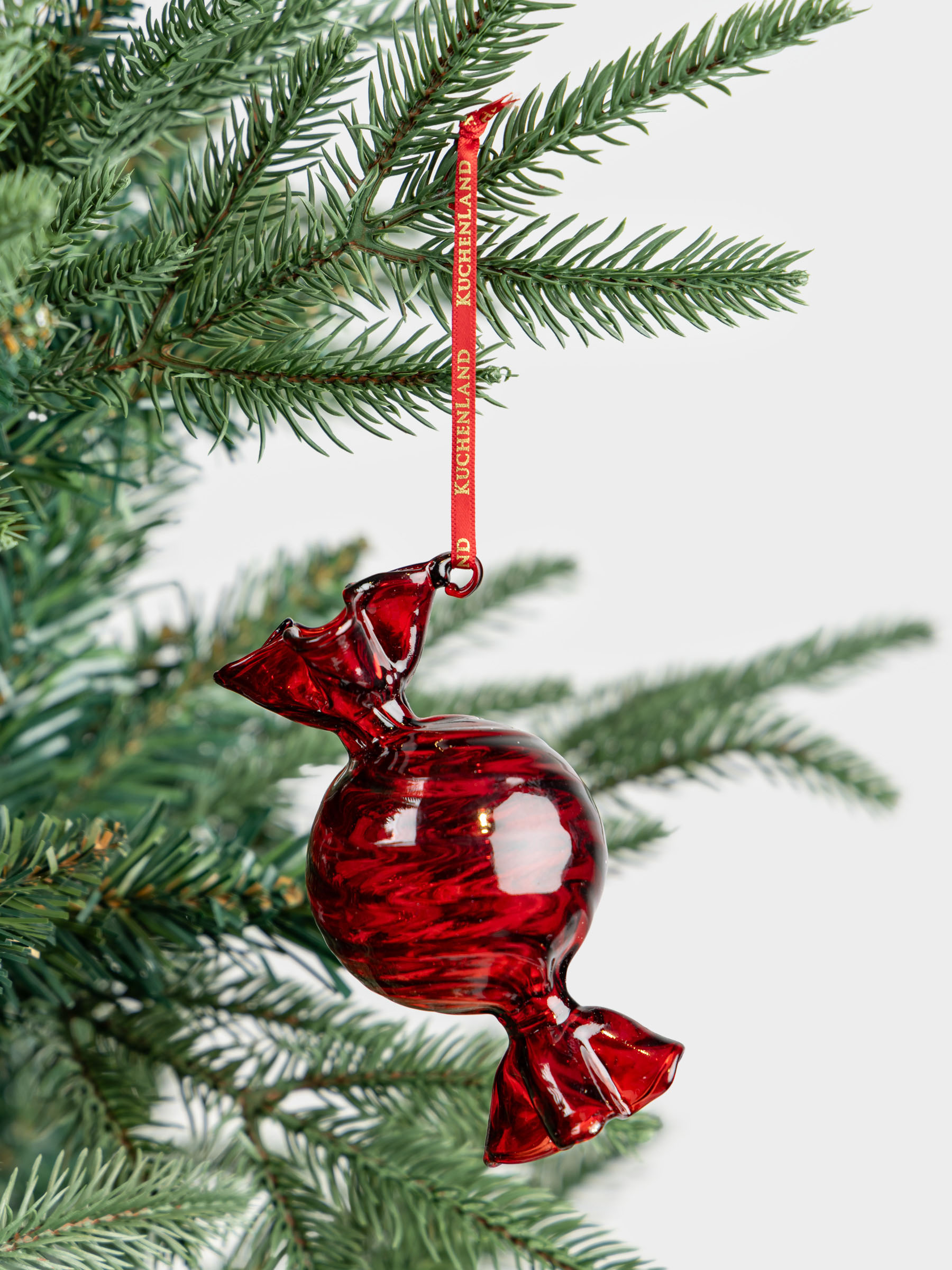 Игрушка елочная, 11 см, стекло, красная, Конфета, Figure christmas, image-2