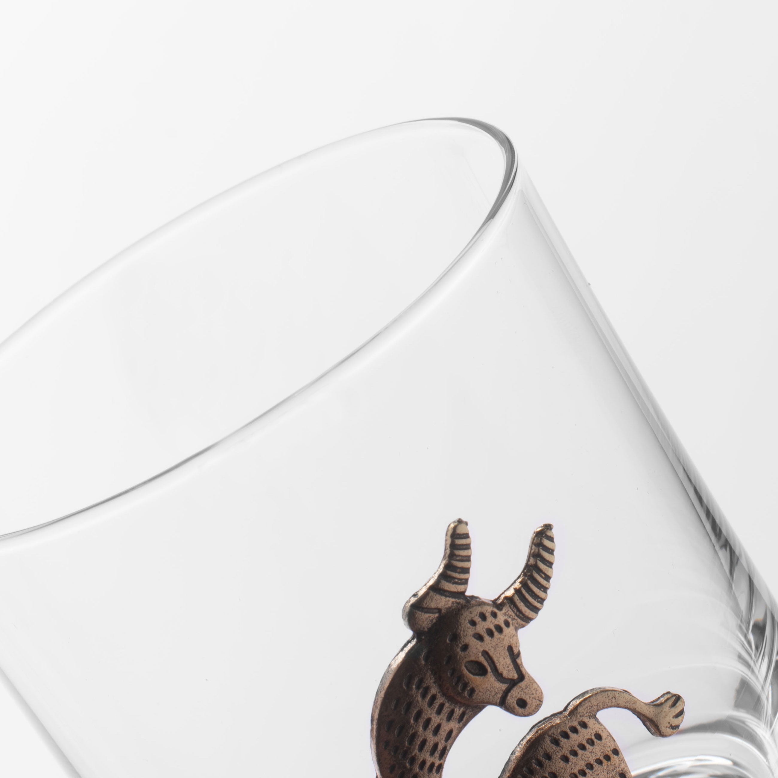 Стакан для виски, 340 мл, стекло/металл, золотистый, Телец, Zodiac изображение № 5