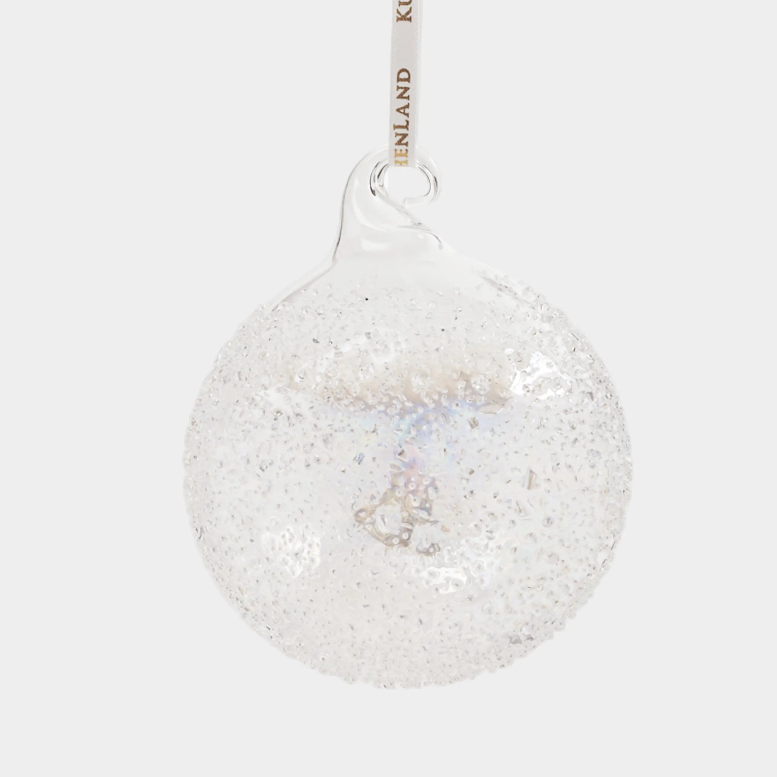 Игрушка елочная, 8 см, стекло, Шар с изморозью, Ball sparkle