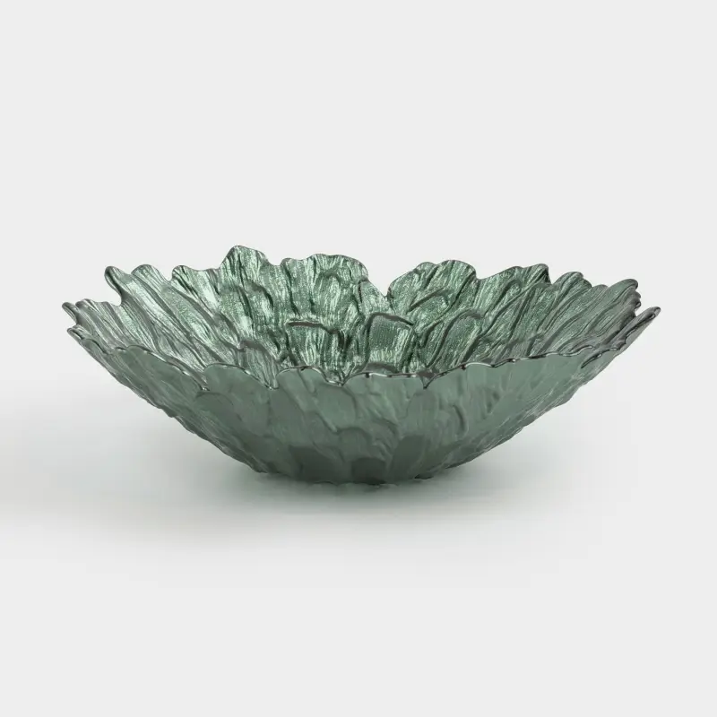 Ваза для фруктов, 29х9 см, стекло Р, зеленая, Pion color ,image-0