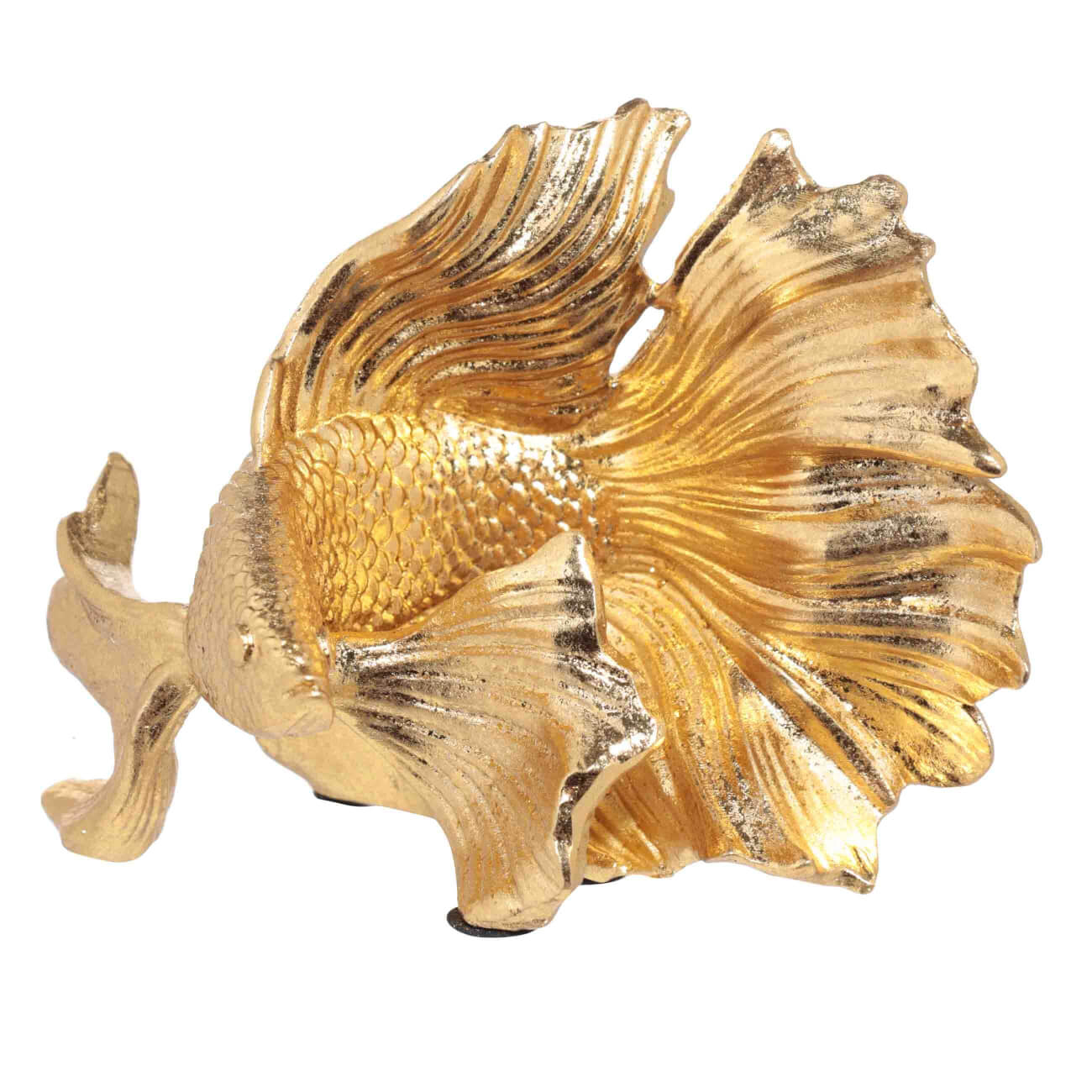статуэтка 26 см полирезин золотистая поза лотоса face Статуэтка, 10 см, полирезин, золотистая, Рыбка, Goldfish