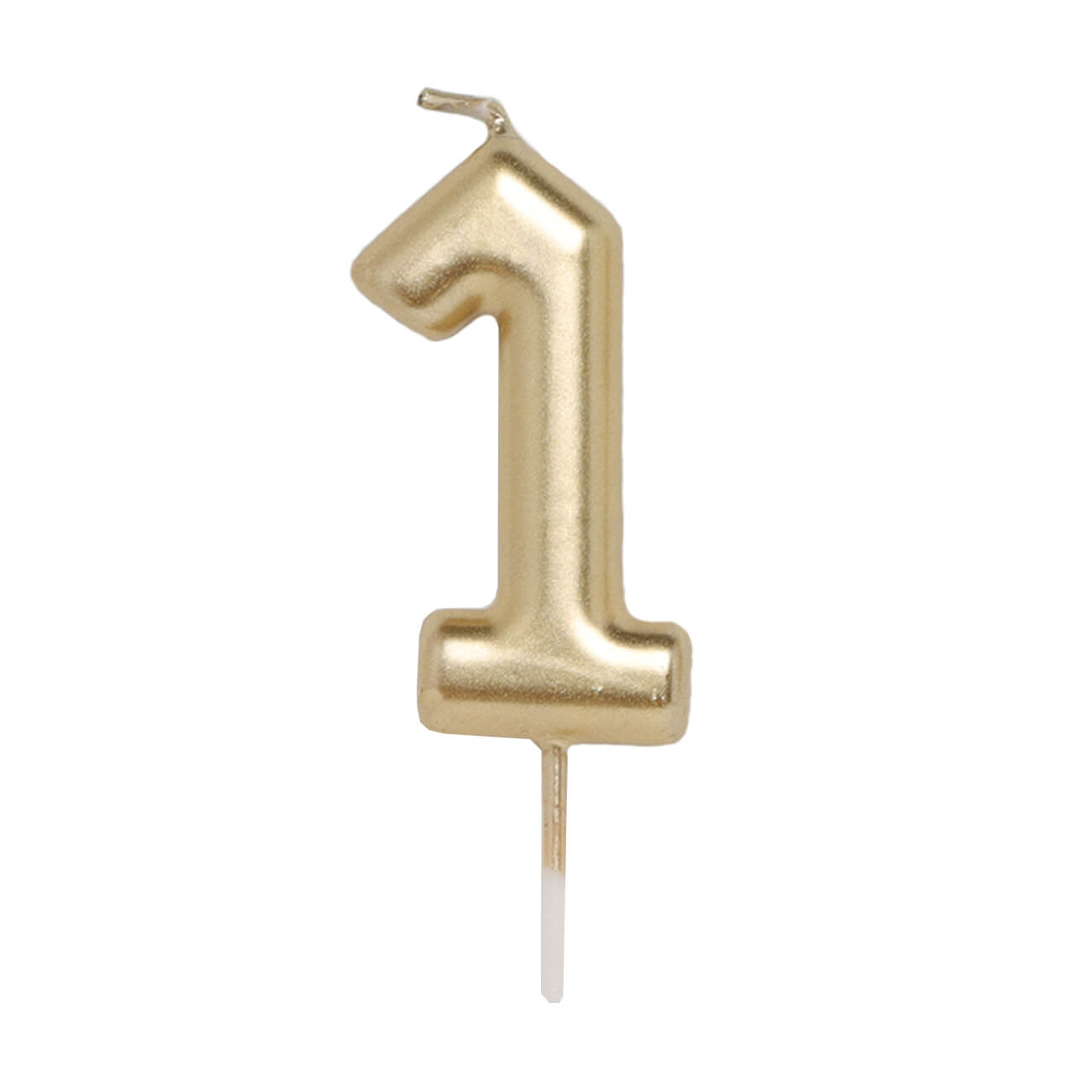 

Свеча для торта, 8 см, золотистая, Цифра 1, Birthday party